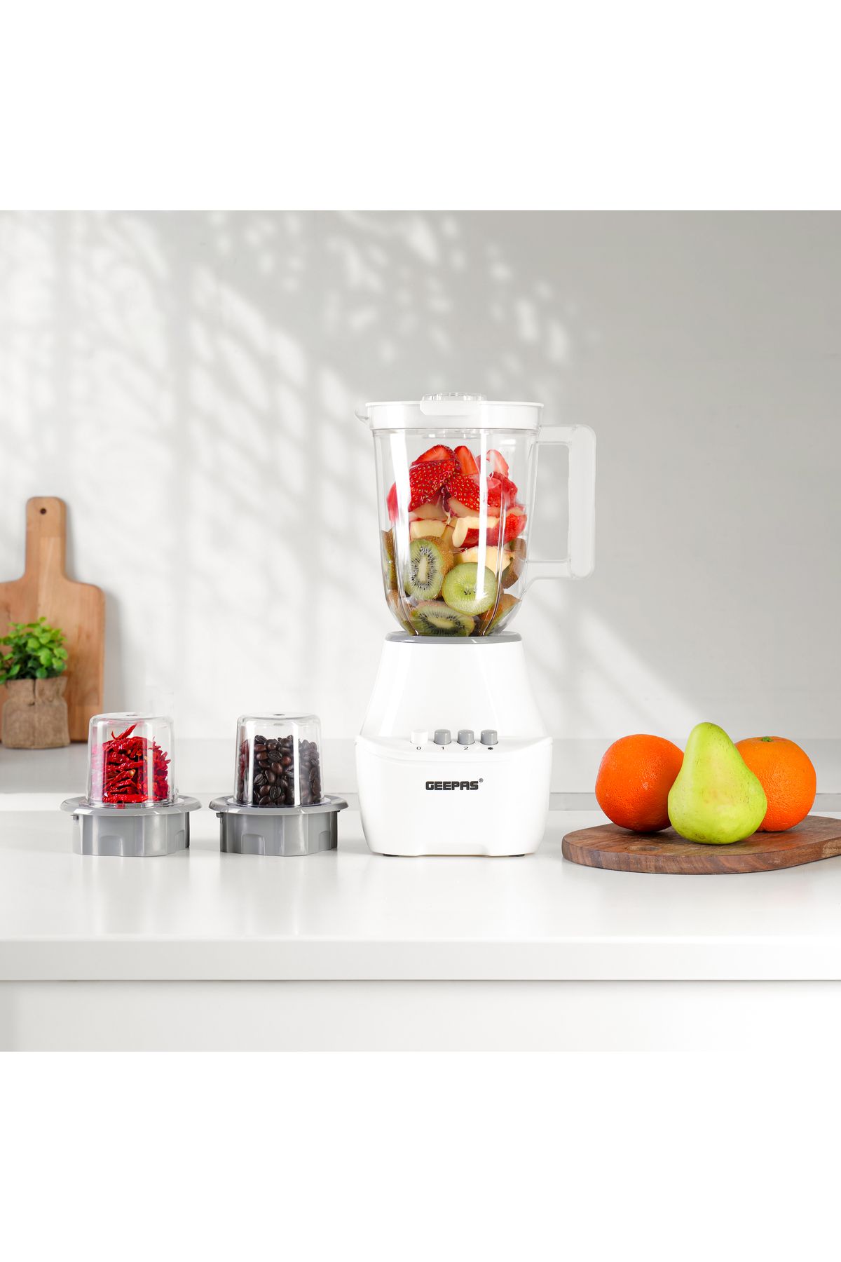 Geepas-3-in-1 Blender- 400W Powerful Motor with 2 Speed Setting and Pulse 3