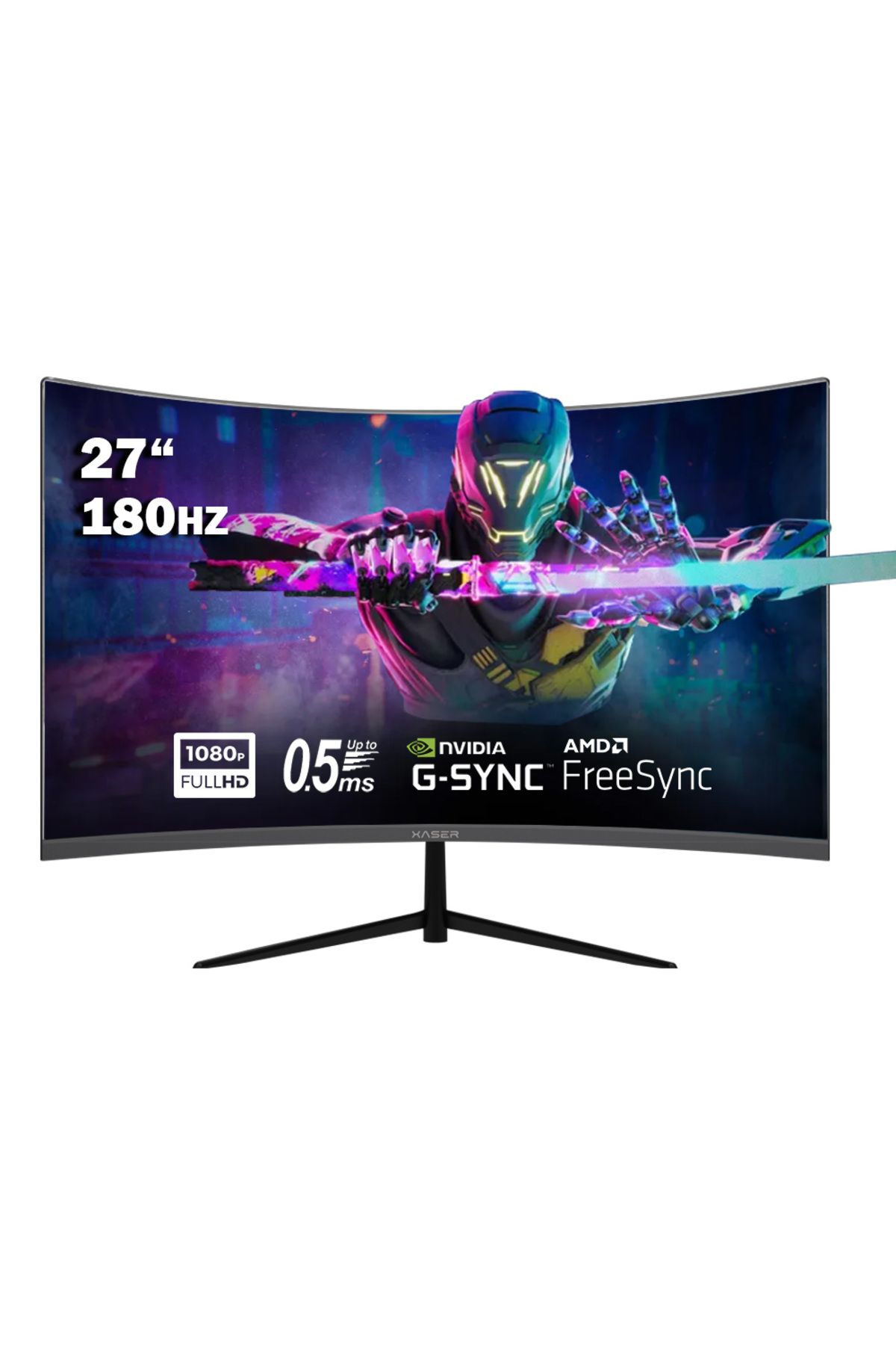 XASER XR-270CF 27" 180Hz 0.5ms VA Panel  FreeSync, G-Sync Destekli RGB 1500R Curved Gaming Monitör