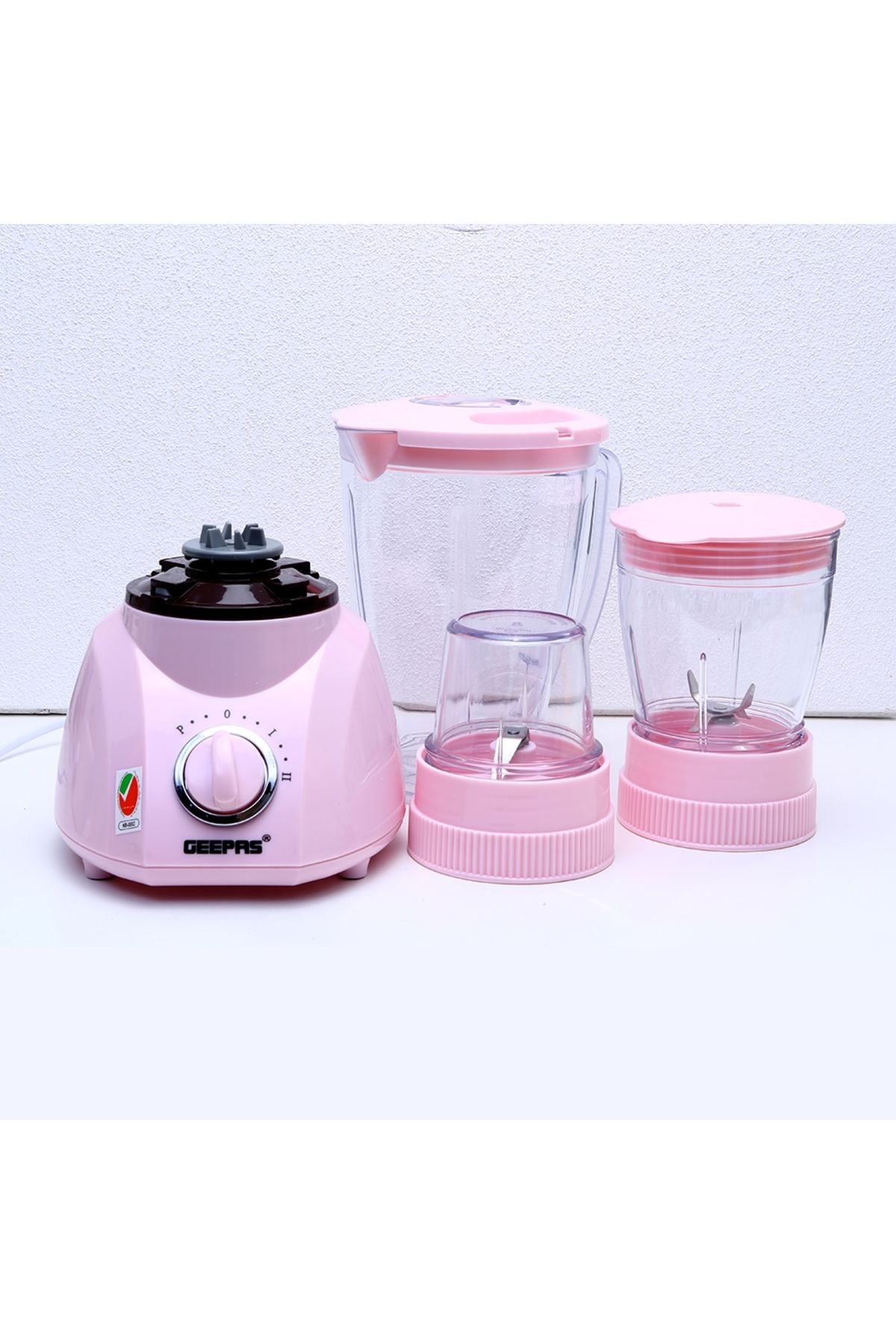 Geepas-3in1 Blender 2 Speed with Pulse, 1.6L Blender Jar Mixer Grinder with Dry Mill & Mincer Attachments 6