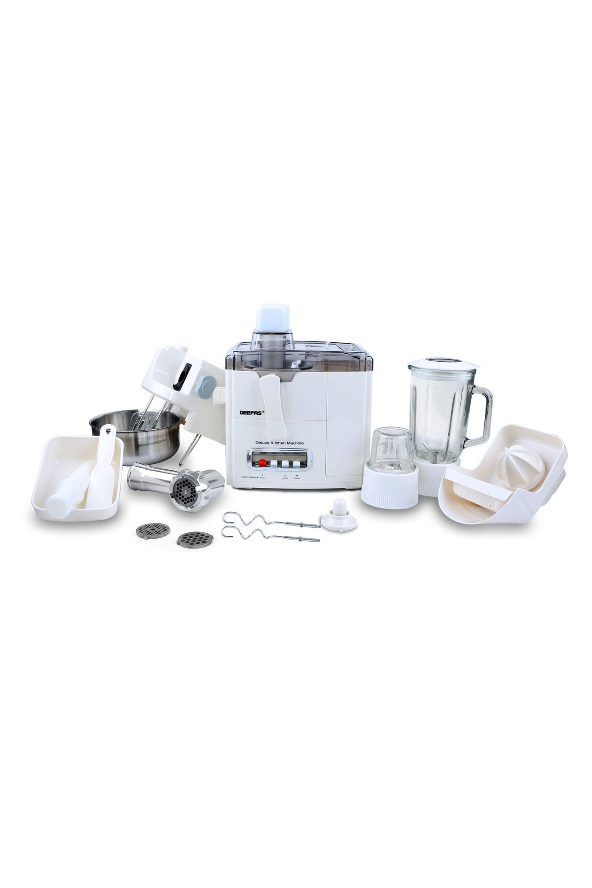Geepas-10-in-1 Food Processor & Juicer 400W -  1.5L Jar, 2-Speed Pulse Function for Ice Crusher 7