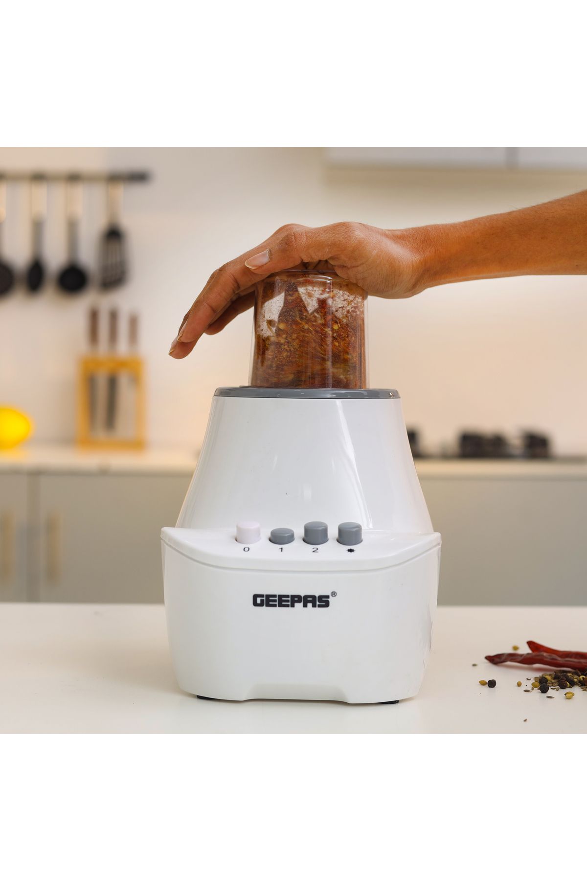 Geepas-3-in-1 Blender- 400W Powerful Motor with 2 Speed Setting and Pulse 5