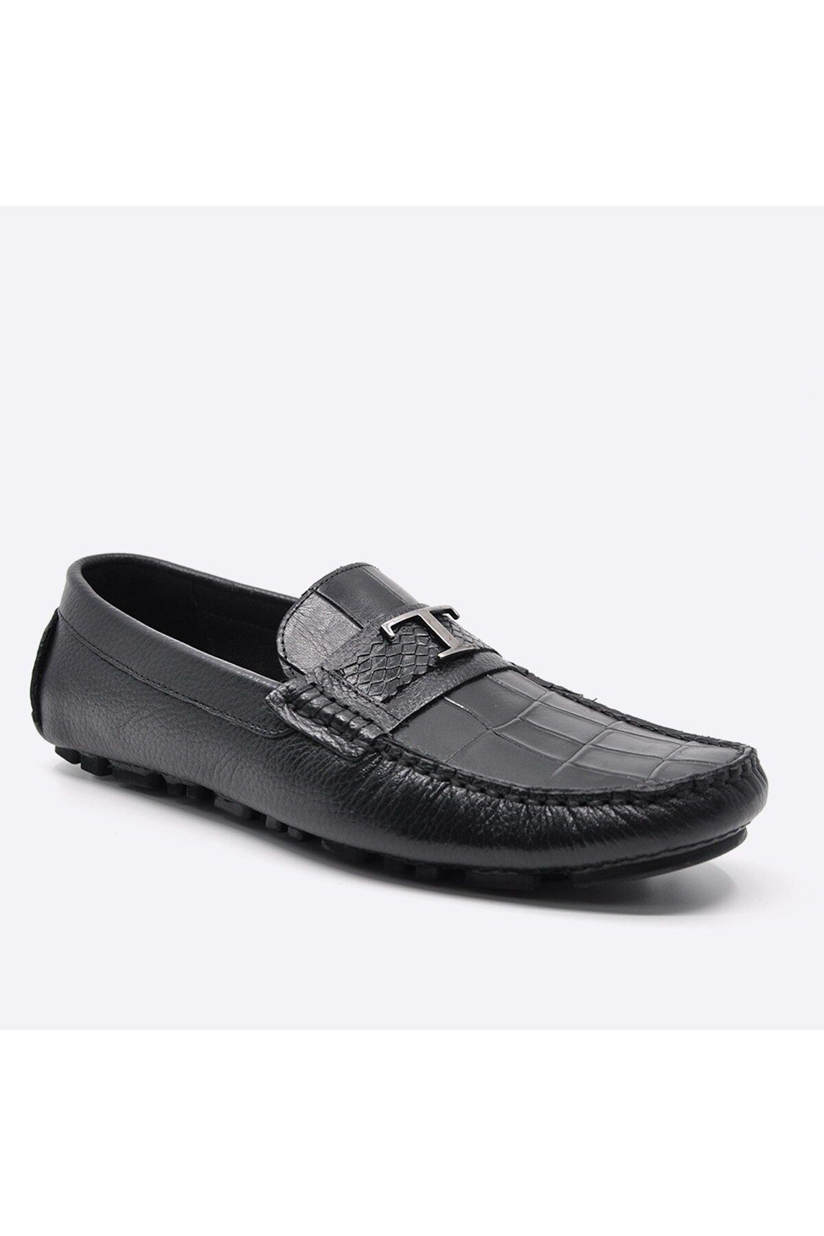 Fosco-Summer Loafer Men's Shoes Black Anaconda 9847 3
