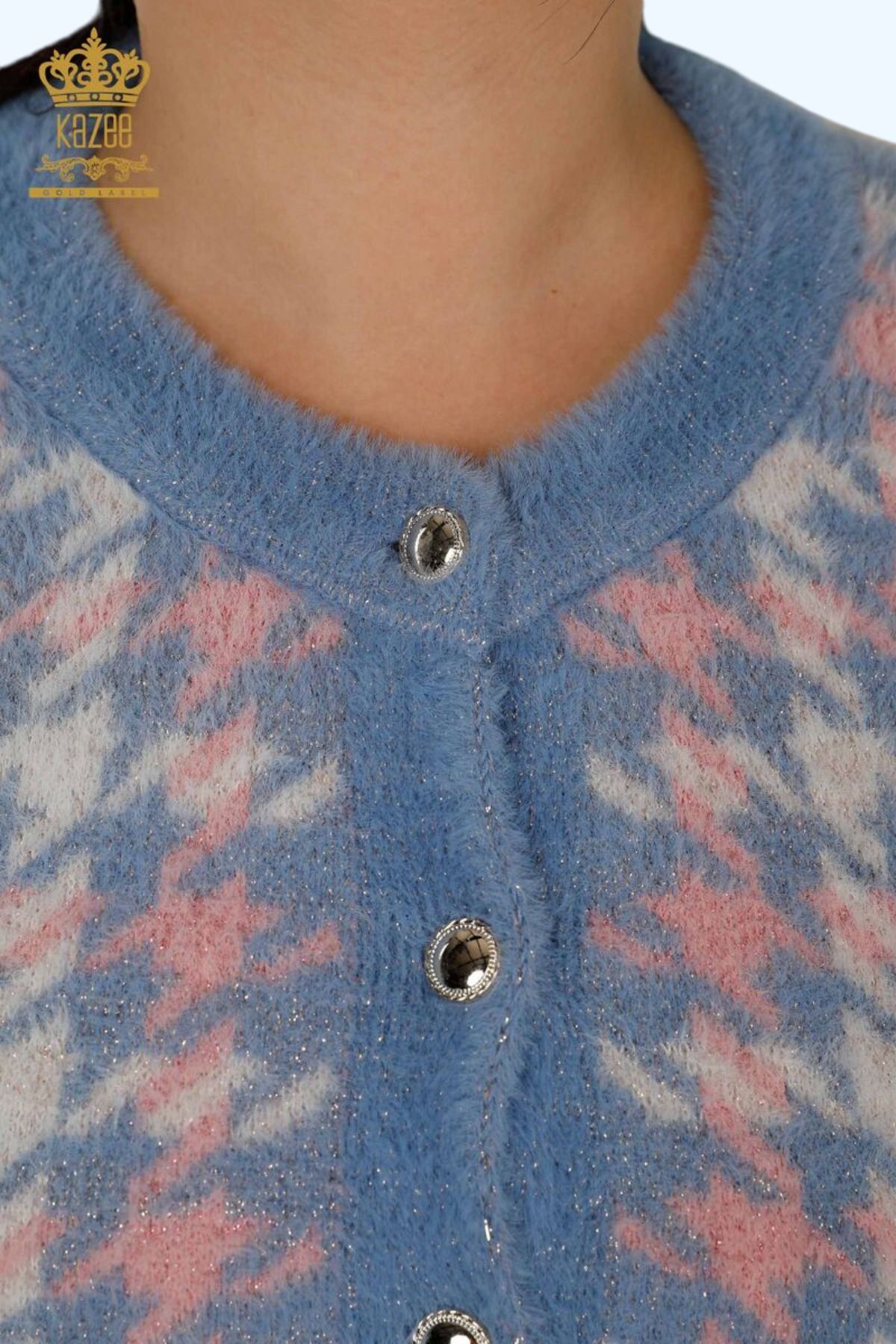 KAZEE-Angora Cardigan with Crown Pattern 2