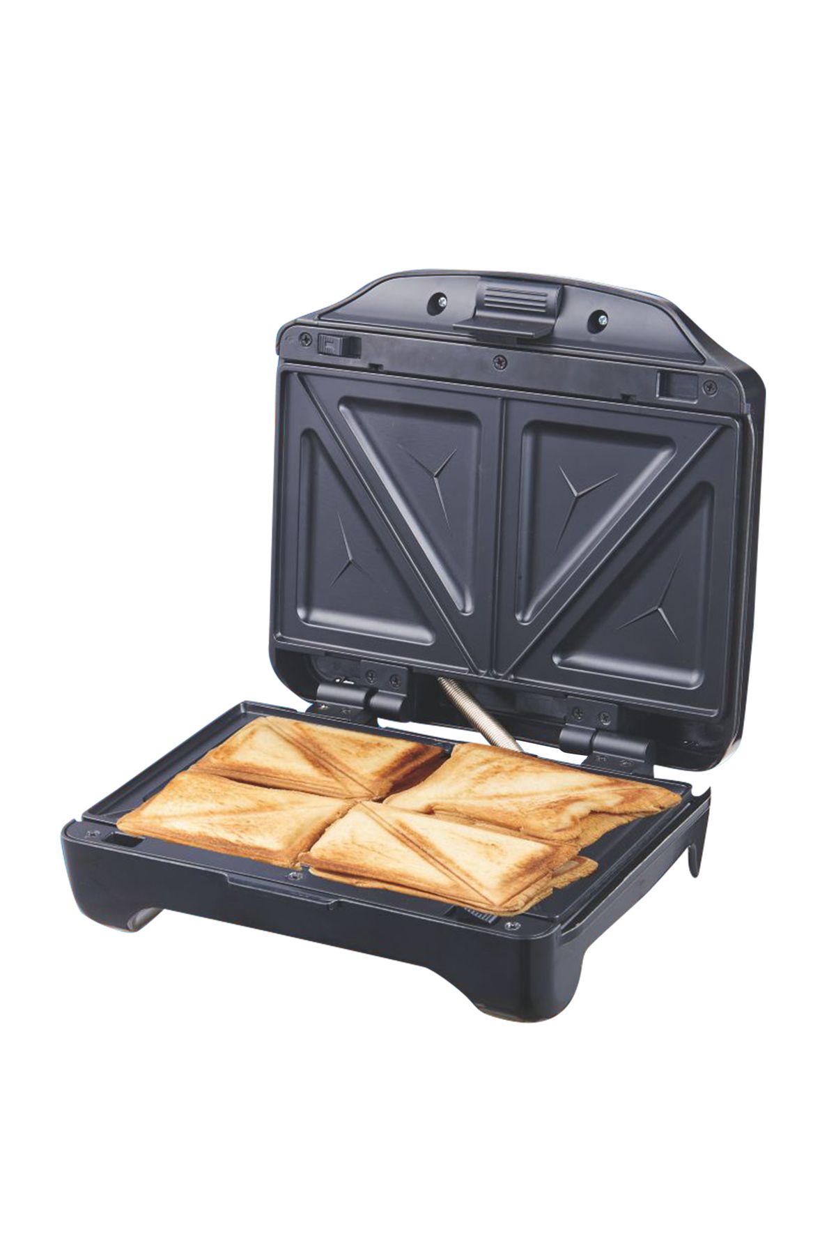 Geepas-2 Slice Sandwich Maker, Cool Touch Handle, Automatic Temperature Control and Non-Stick Plate 4