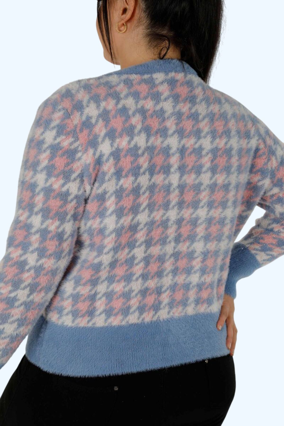 KAZEE-Angora Cardigan with Crown Pattern 4