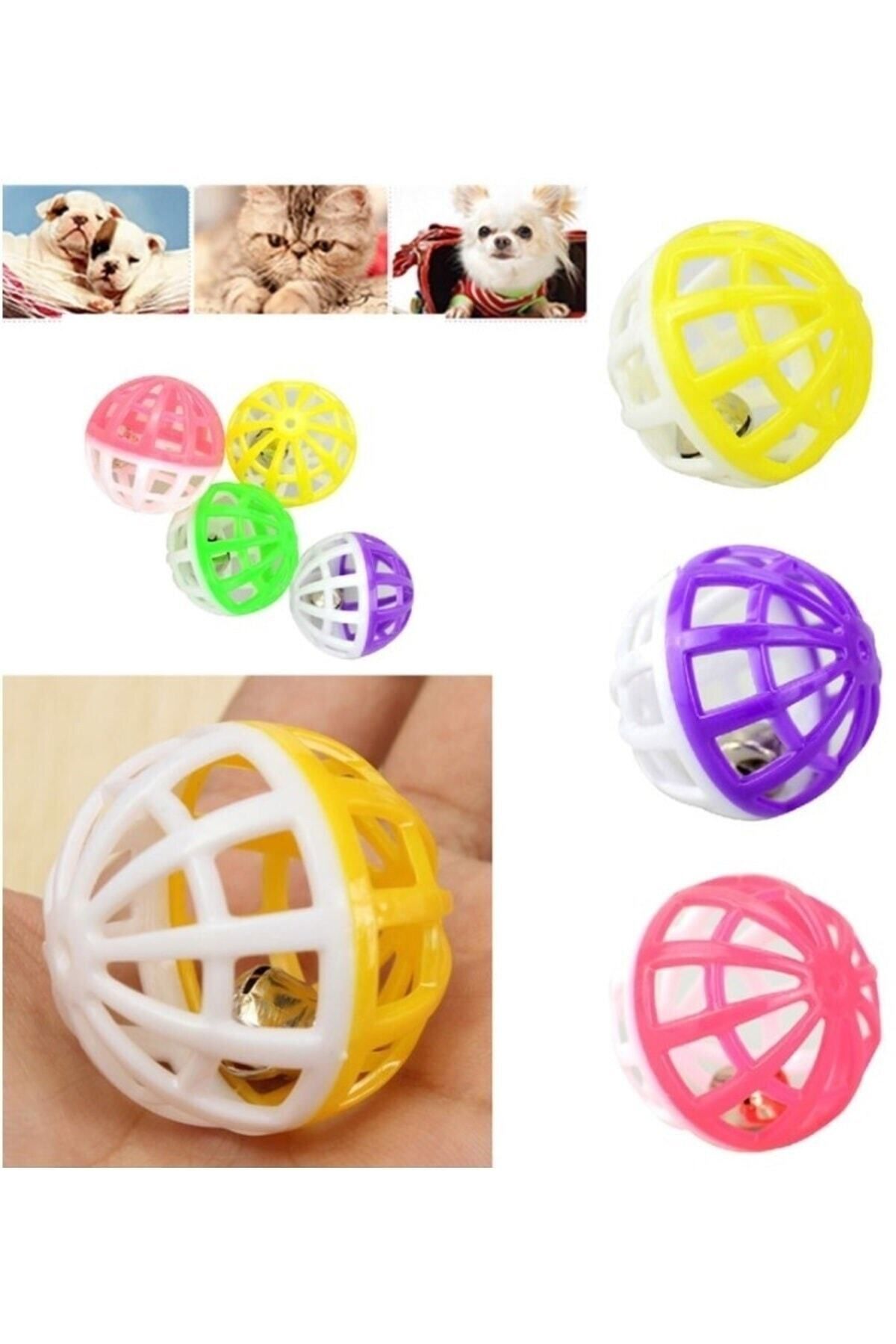 NORA SHOP Evcil Hayvan Kedi Köpek Oyun Topu Çıngıraklı 3,5 Cm 2 Adet