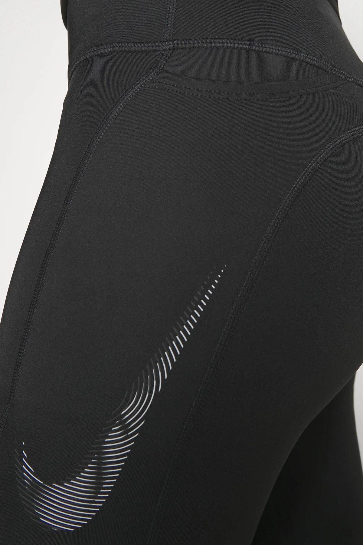 تایپ زنانه Dri Fit Fast Mid Rise 7/8 مدل Hbr با 3 جیب و طراحی جمع‌کننده برای دویدن و تمرین رنگ مشکی