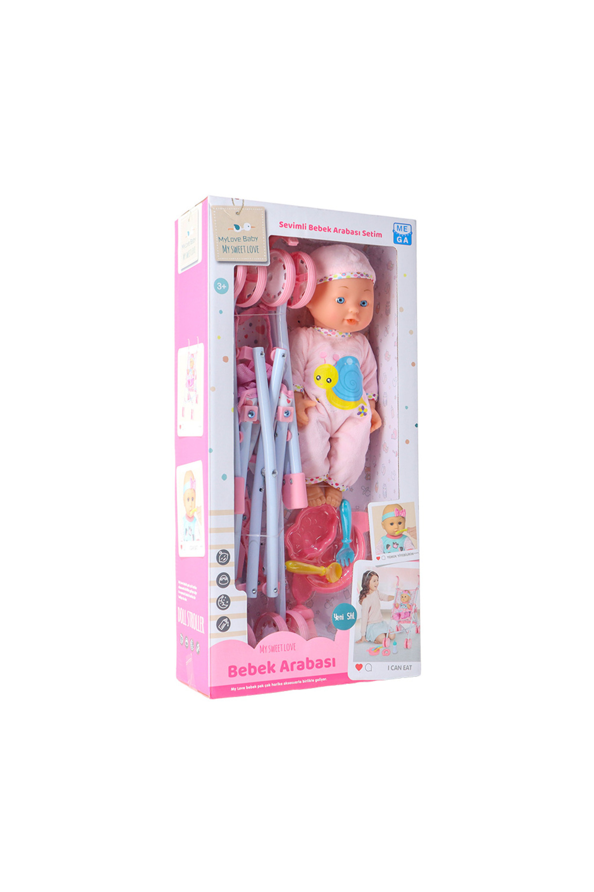 Mega Babydoll My Love Sevimli Bebek ve Bebek Arabası Seti - Fiyatı