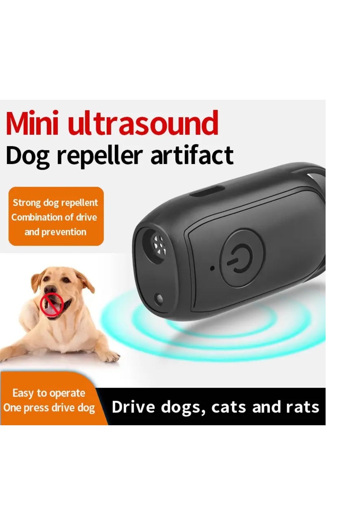 ÇARŞI PLATFORMU Mini Ultrasonik Köpek İtici, USB Yeniden Şarj Edilebilir Havlama Eğitmeni, Köpek İsırığı Önleme,