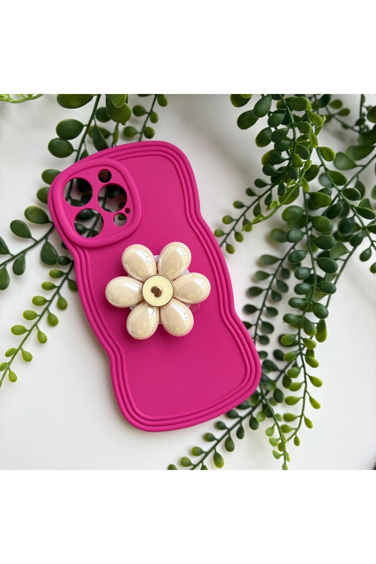 EPACENTER Pop socket Telefon Tutuculu Çift Şekilde Kullanılan Iphone 14 Kılıf-Pembe