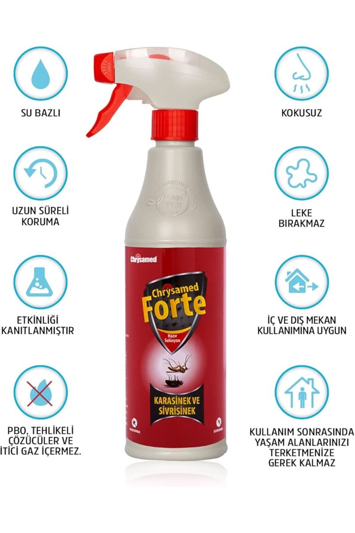 FORTE Chrysame Forte Sinek Ilacı 500 ml Karasinek ve Sivrisinek Kovucu