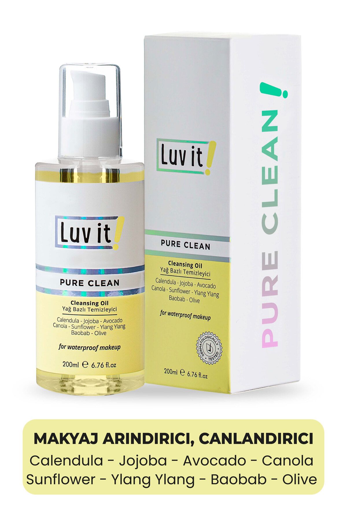 پاک کننده آرایش بر پایه روغن گیاهی 200 میل Luv it!