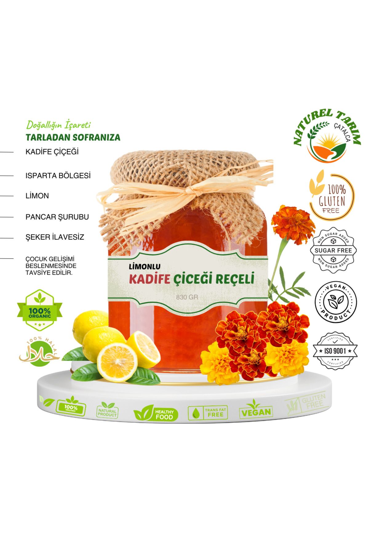 NATUREL KADİFE ÇİÇEKLİ REÇEL