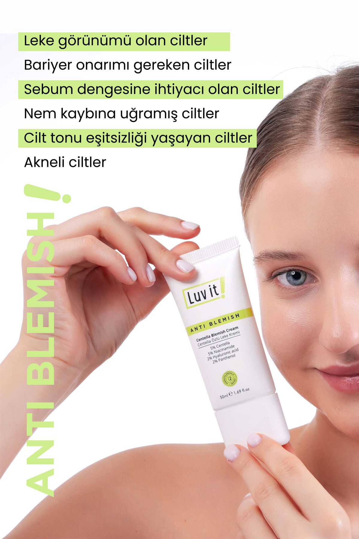 Luv it! Centella Özlü Leke Karşıtı Nemlendirici Krem 50 Ml-3