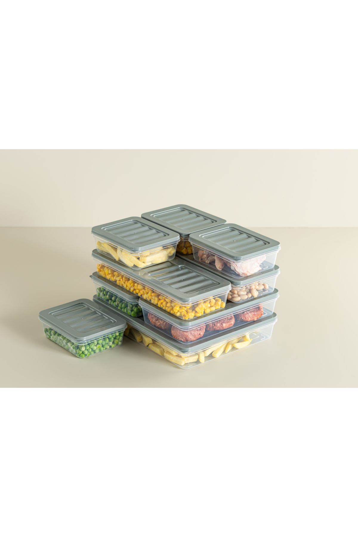 Palica-Set of 24 Microwave and Freeze Compatible Storage Containers,2X2400Ml 4X1200Ml 6X1170Ml 12X600Ml 5