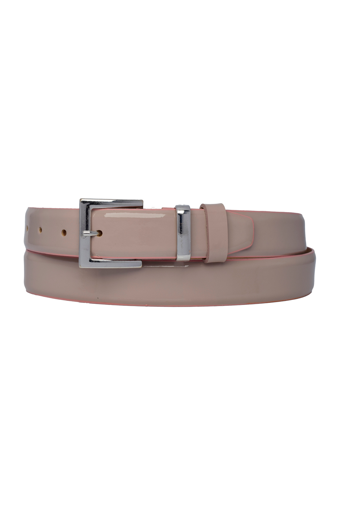 GoDeri-100% Genuine Leather, 3 cm Powder Patent Leather Classic Belt for Women, Business, Business Women, Fabric, Suit Belt-R48 4