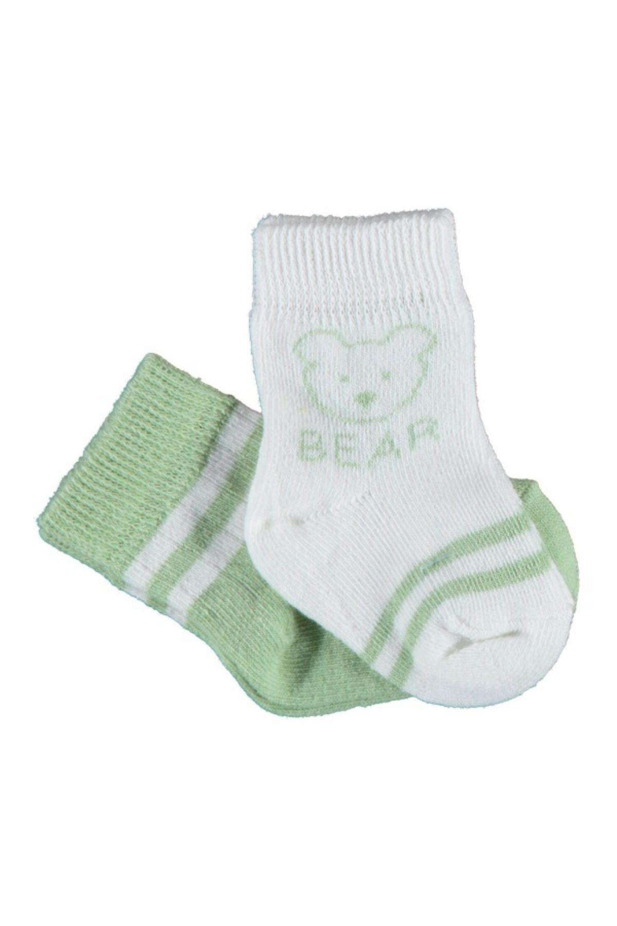 Bibaby Biorganic Bear 2'li Kız Çorap 68412 Yeşil