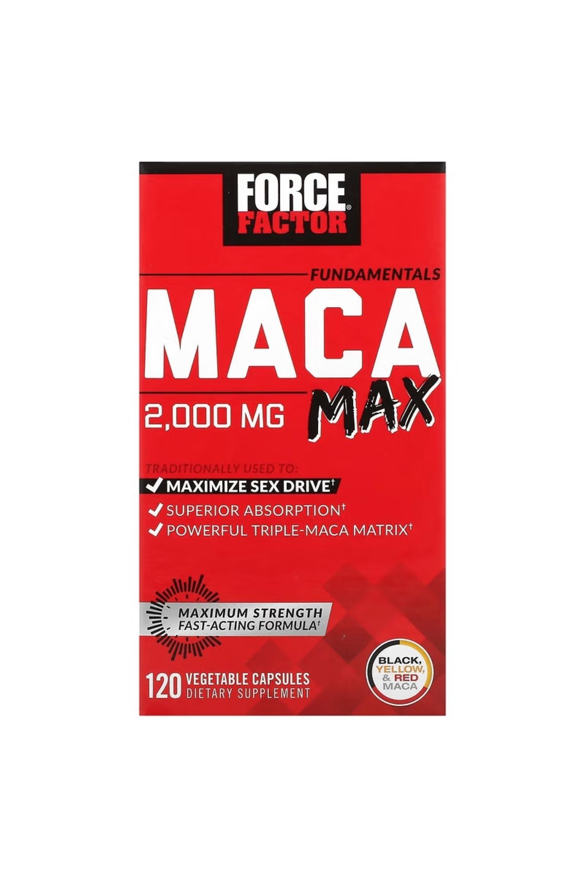 force factor Fundamentals Maca Max 2000 mg 120 VEGAN CAPS