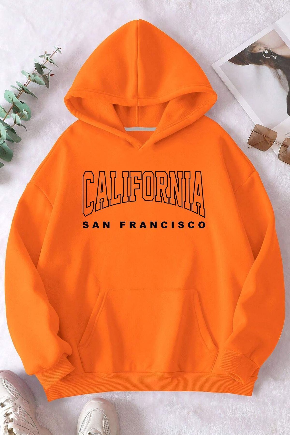uyguntarz-Übergroßes Sweatshirt mit California-Print 2