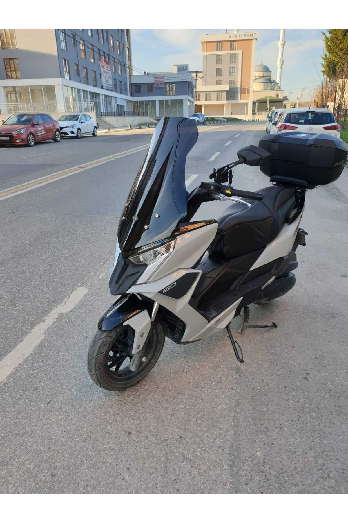 Kymco Dink R 150 Siperlik Ön Cam 2023-2025 Model 68cm Siyah Renkli 4mm
