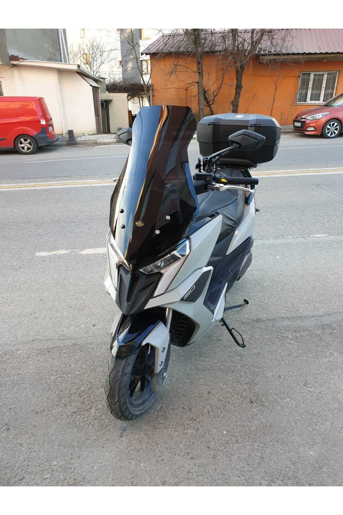 Kymco Dink R 150 Siperlik Ön Cam 2023-2025 Model 68cm Siyah Renkli 4mm