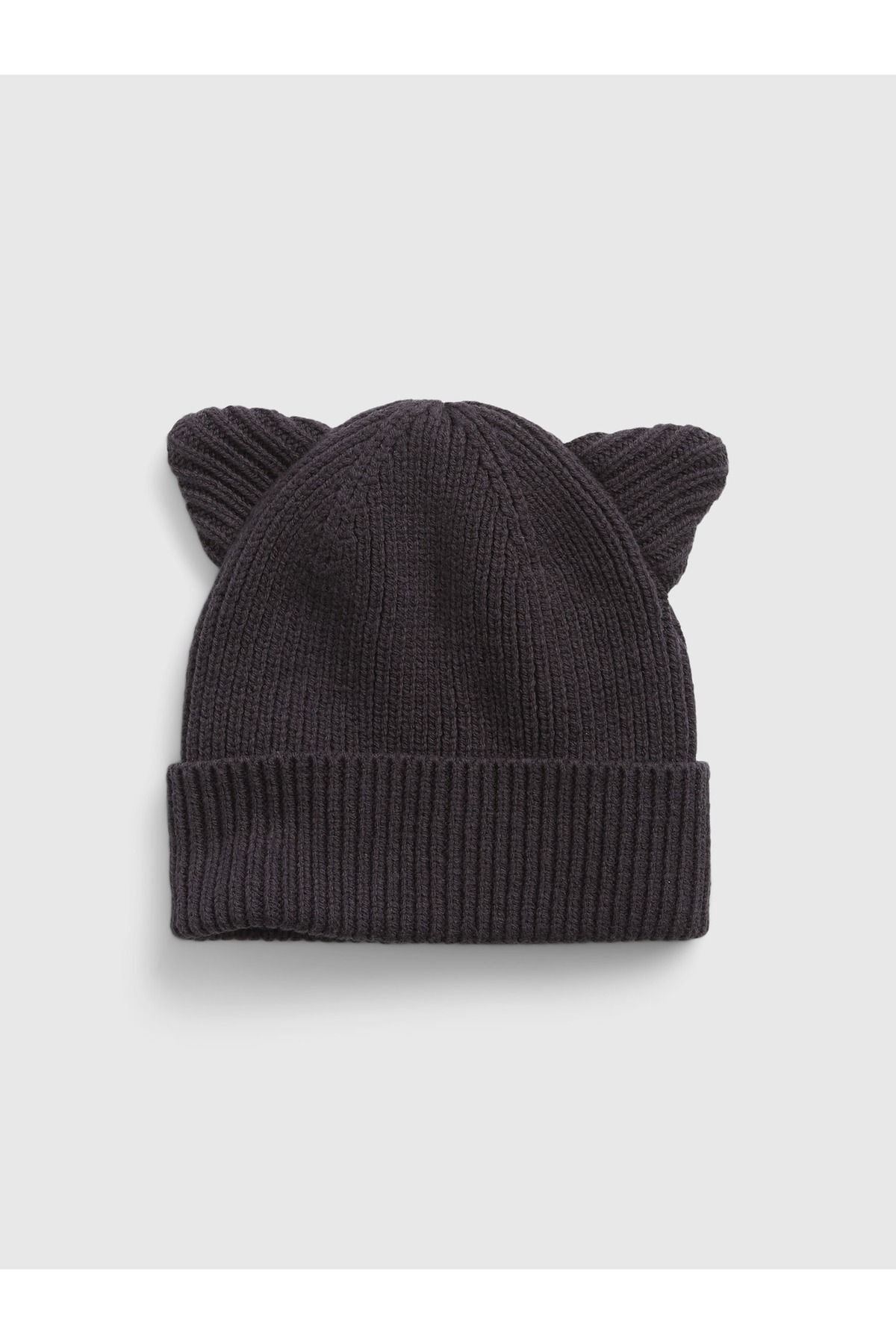 کلاه بافتنی مشکی پسرانه و دخترانه بچگانه Baby Organic Cotton Cat Beanie GAP