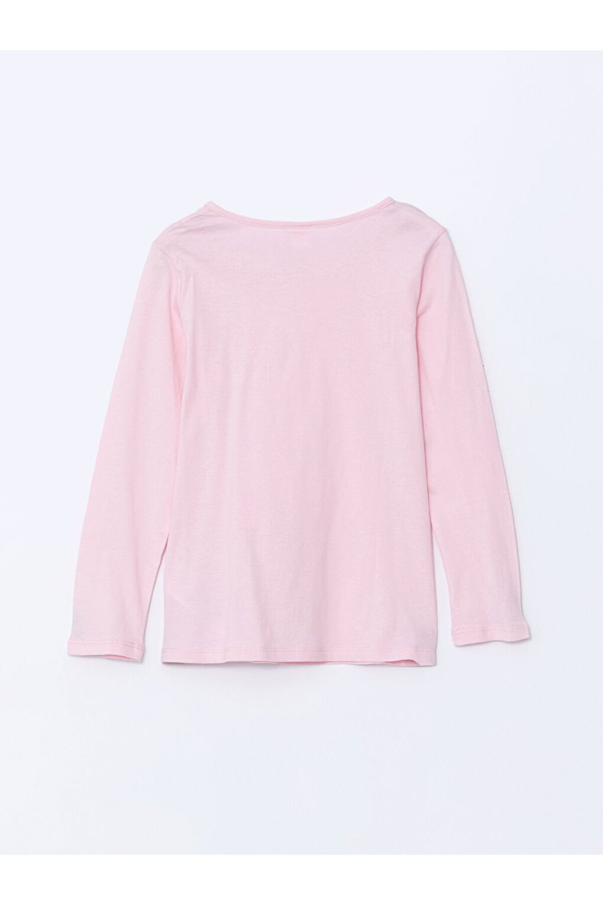LC Waikiki-Lcw Kids Pink Crew Neck Girls Pajamas Set 5