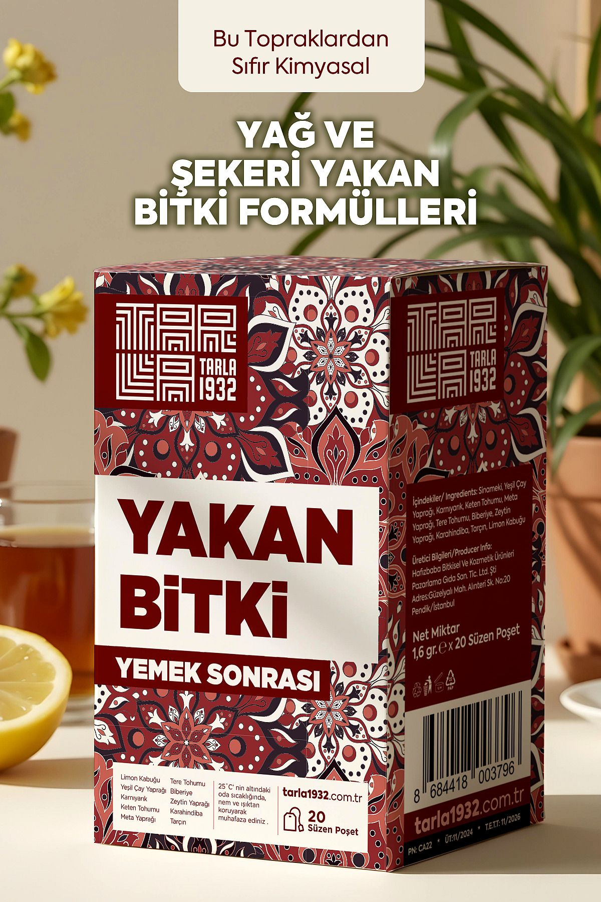 Tarla1932 Yakan Bitki - Yağ Ve Şeker Yakmak Için Özel Bitki Formülleri / Sıfır Kimyasal