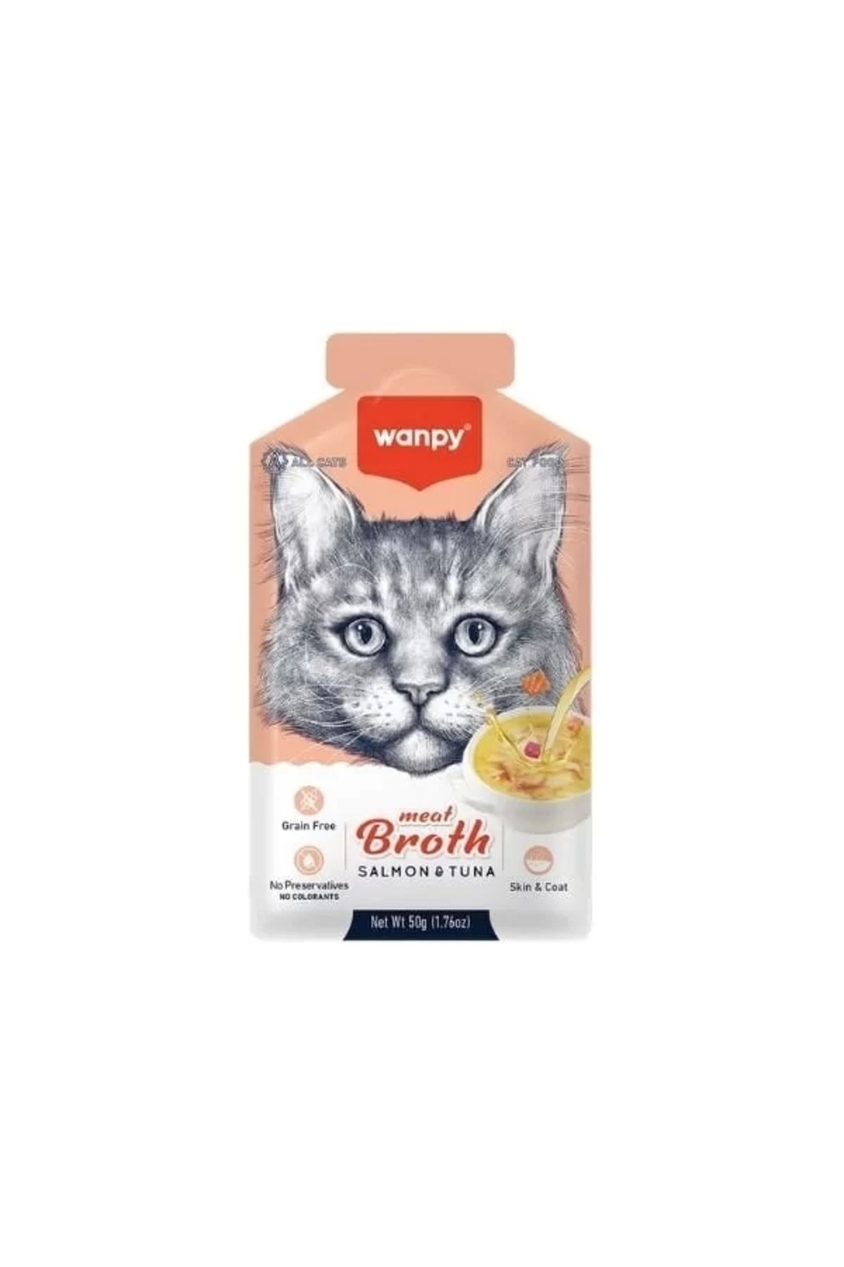 Wanpy Somonlu Ve Ton Balıklı Tahılsız Kedi Çorbası 50 gr