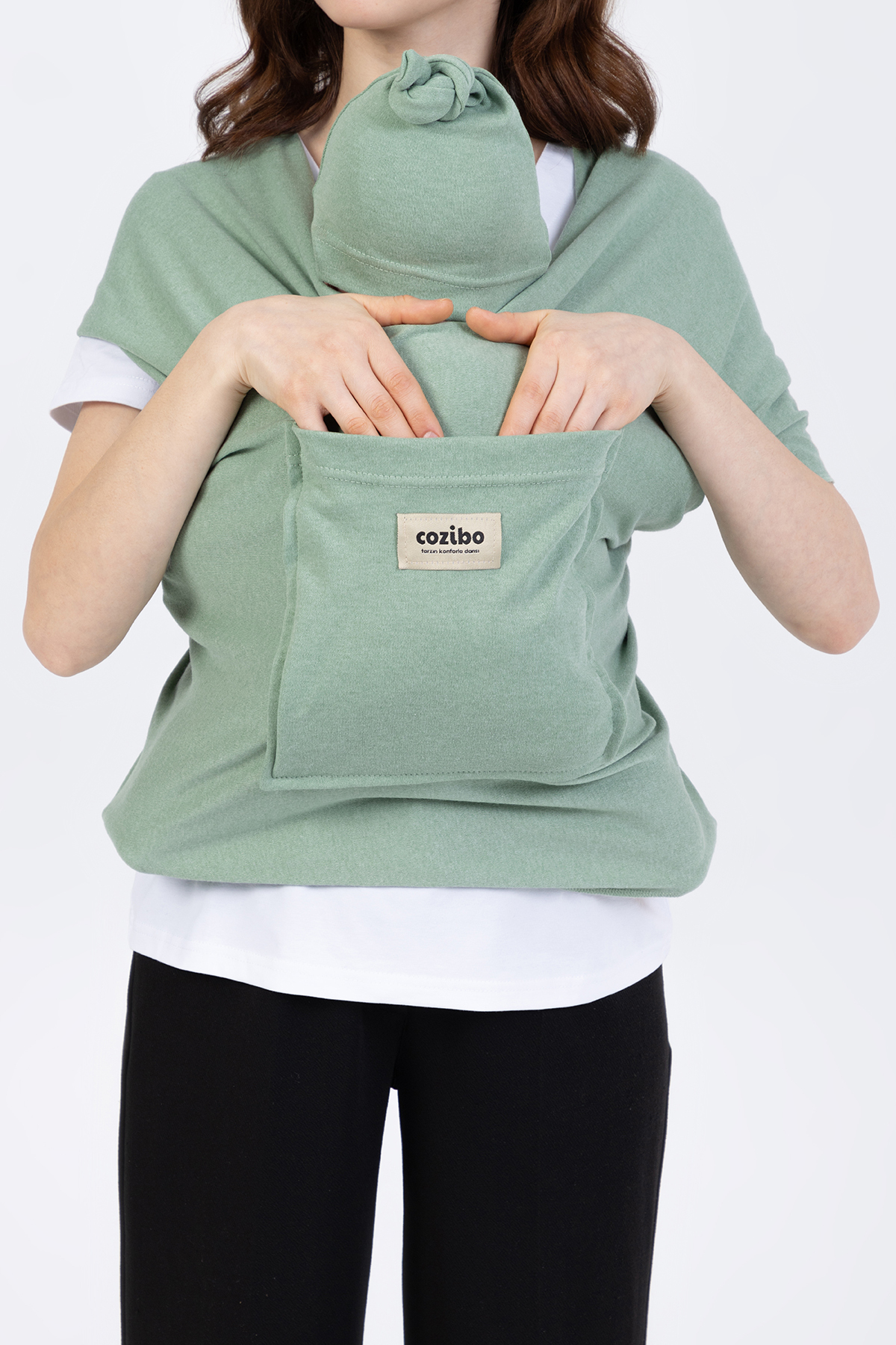 Cozibo Sling Anakucağı Cepli Bebek Taşıma Şalı fotoğrafı 2 (önizleme)