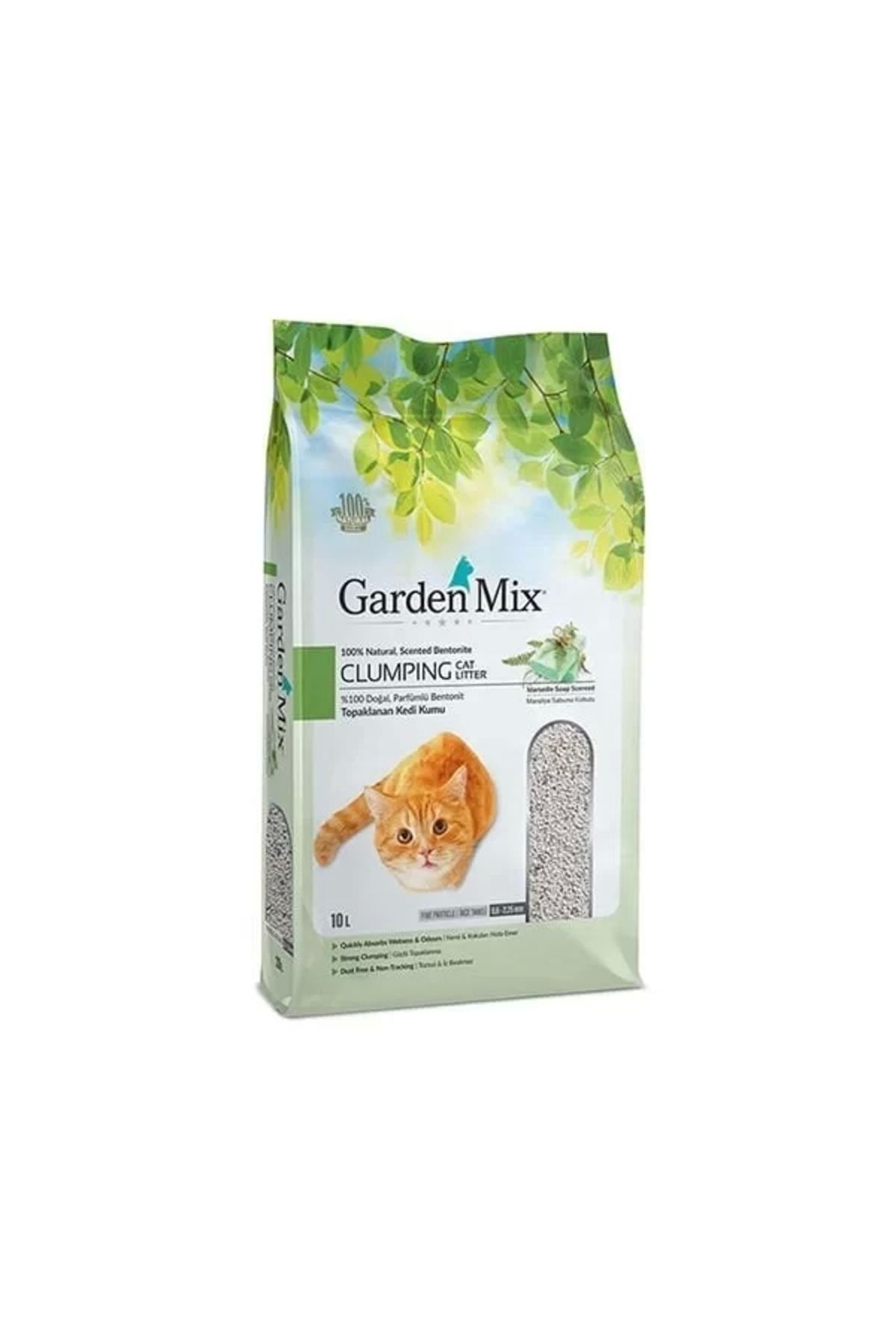 GLIMMERY Garden Mix İnce Taneli Marsilya Sabunu Kokulu Kedi Kumu 10 Lt