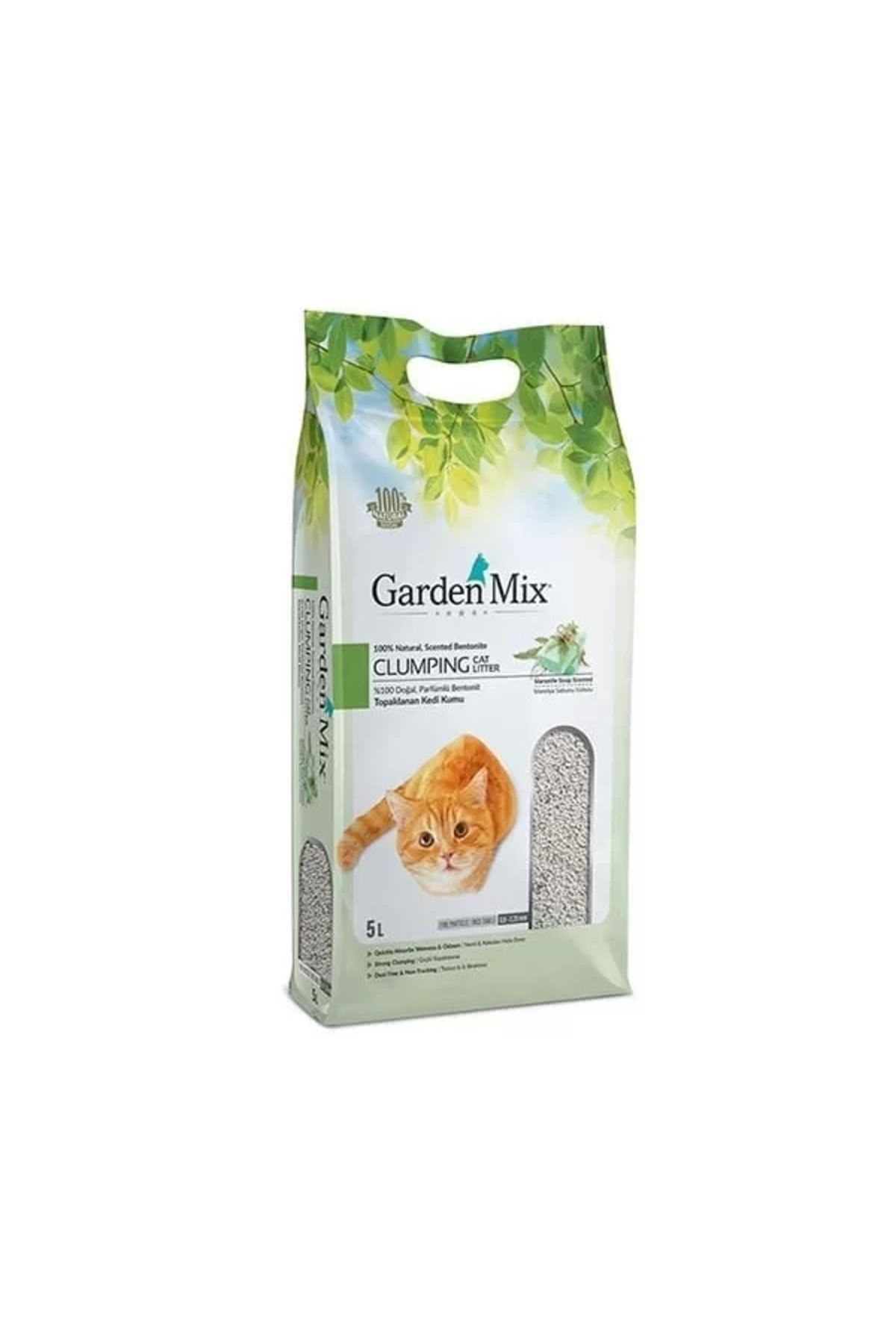 GLIMMERY Garden Mix Bentonit İnce Taneli Marsilya Sabunu Kokulu Kedi Kumu İnce 5 Lt