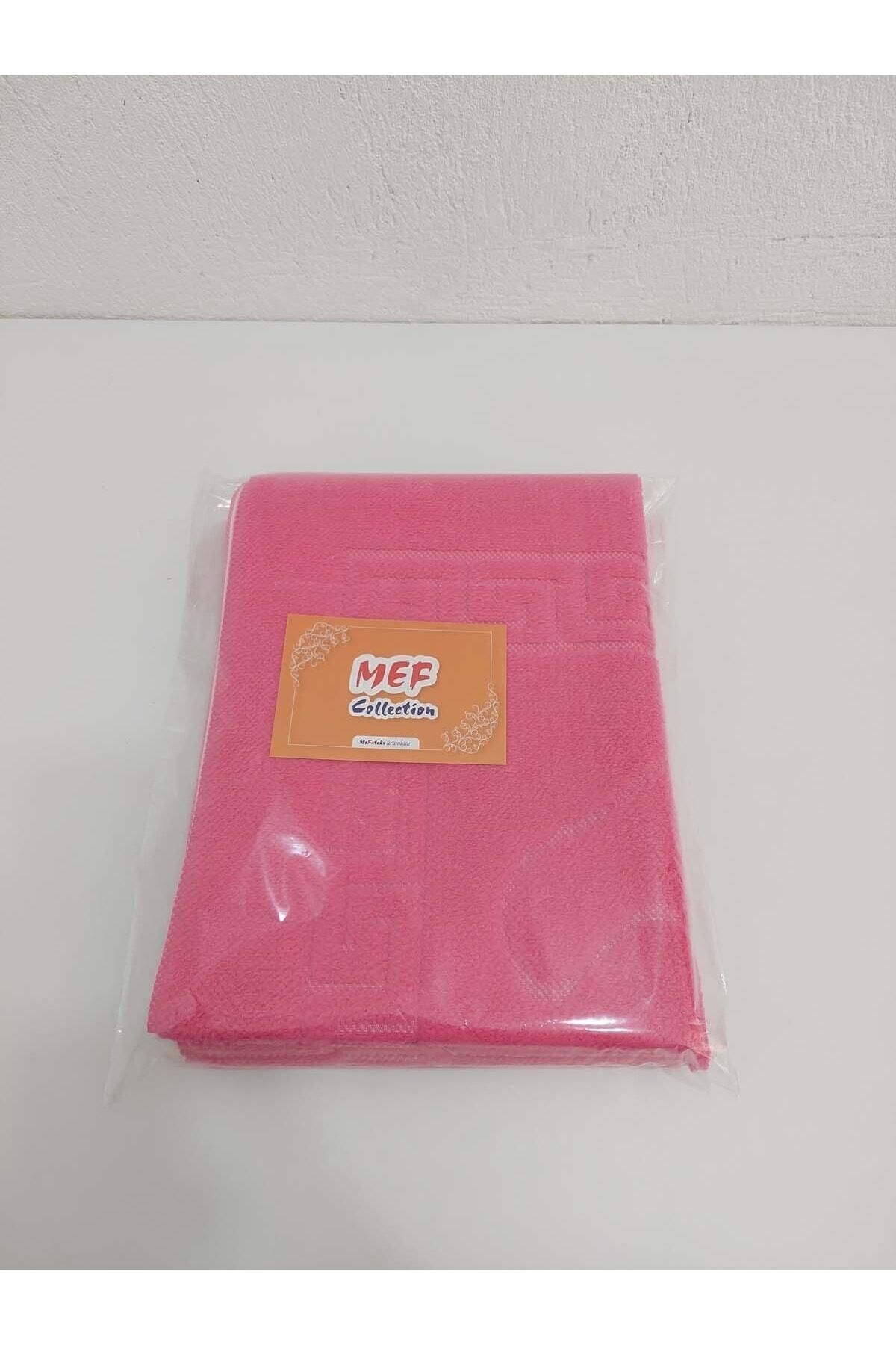 Mef Collection-Bath Mat Non-Slip Base Welsoft Footprint Fuchsia 50x70 Cm 3-Piece 4
