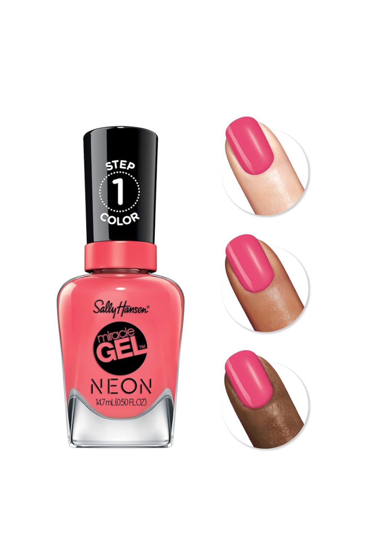 Sally Hansen Miracle Gel Neon Oje , UV Lambasız Kalıcı Oje Dayanıklılığında 14.7 ml