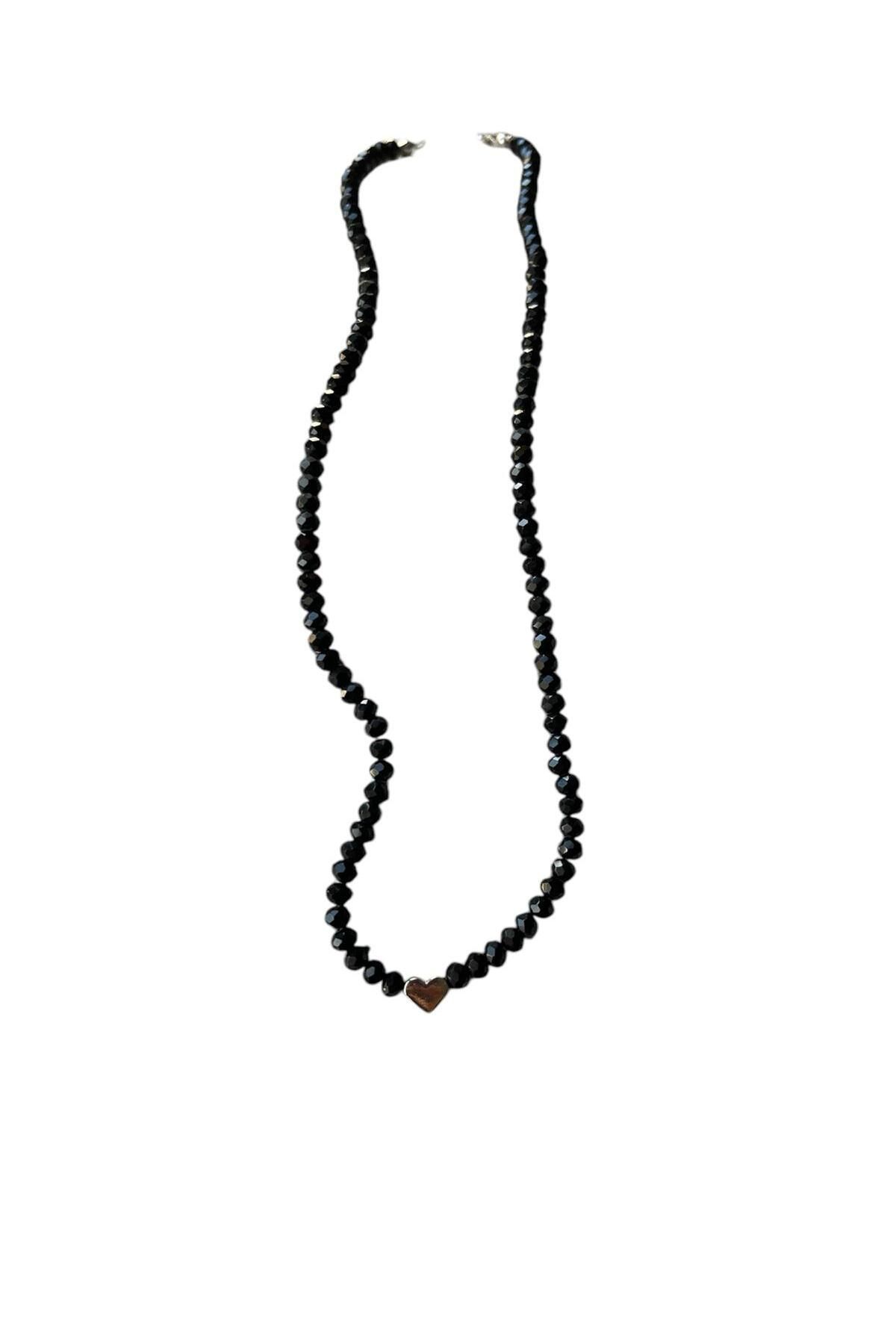 Kiraz Accessory Kristal Taşlı Siyah KADIN KOLYE