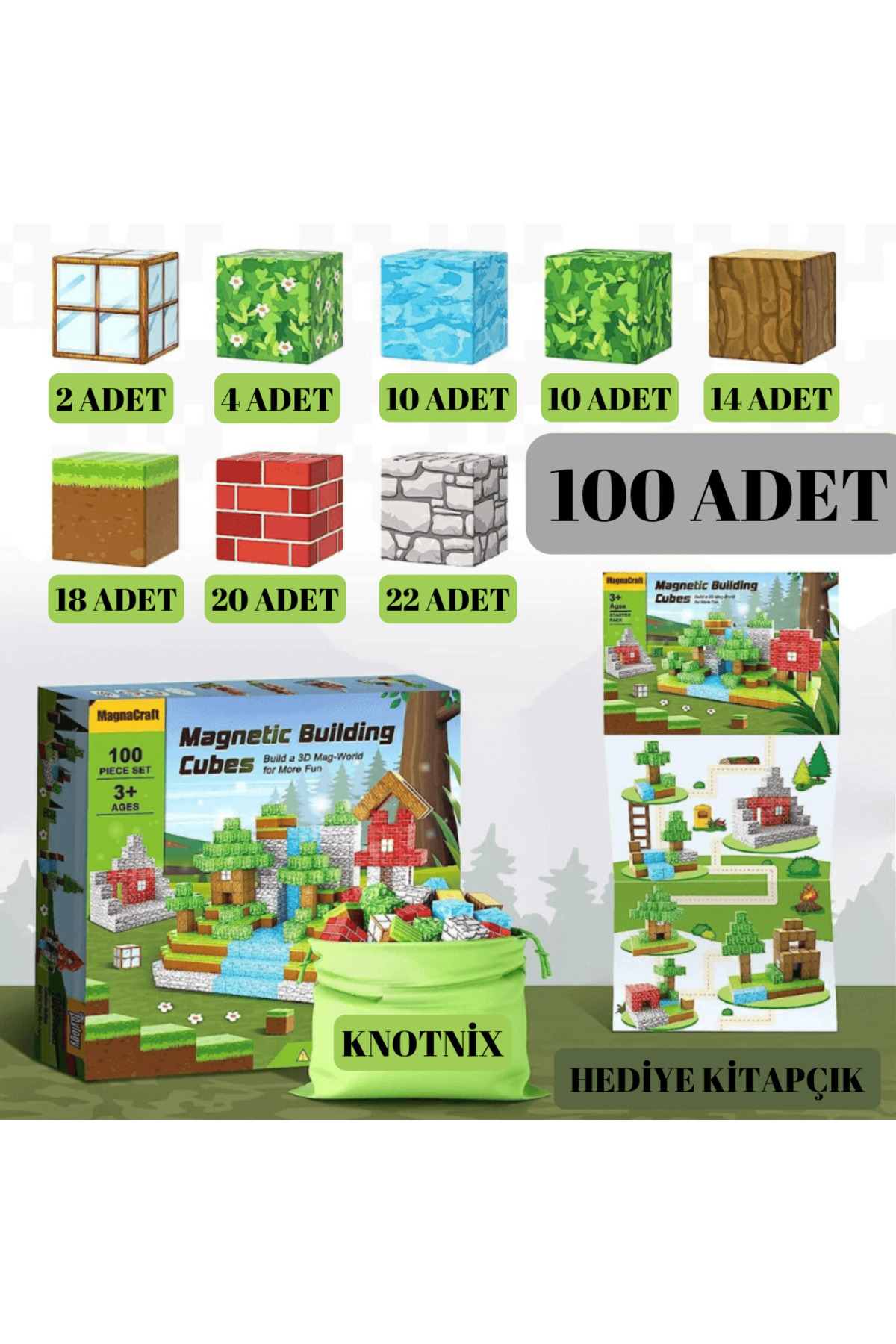 Toys Manyetik Yapı Blokları Seti Minecraft 100 Parça Fiyatı, Yorumları ...
