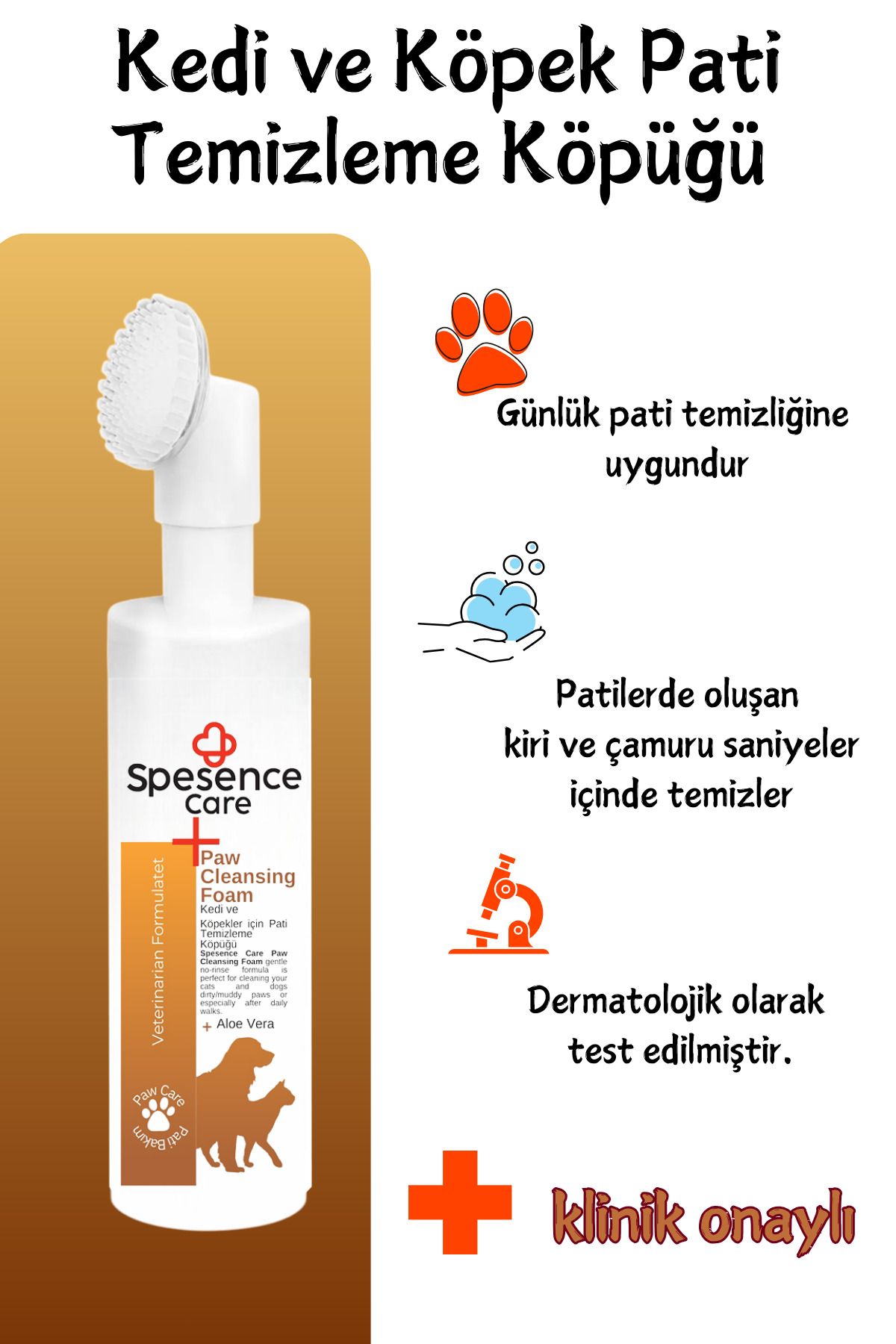 Spesence Care Kedi ve Köpek Pati Temizleme Köpüğü