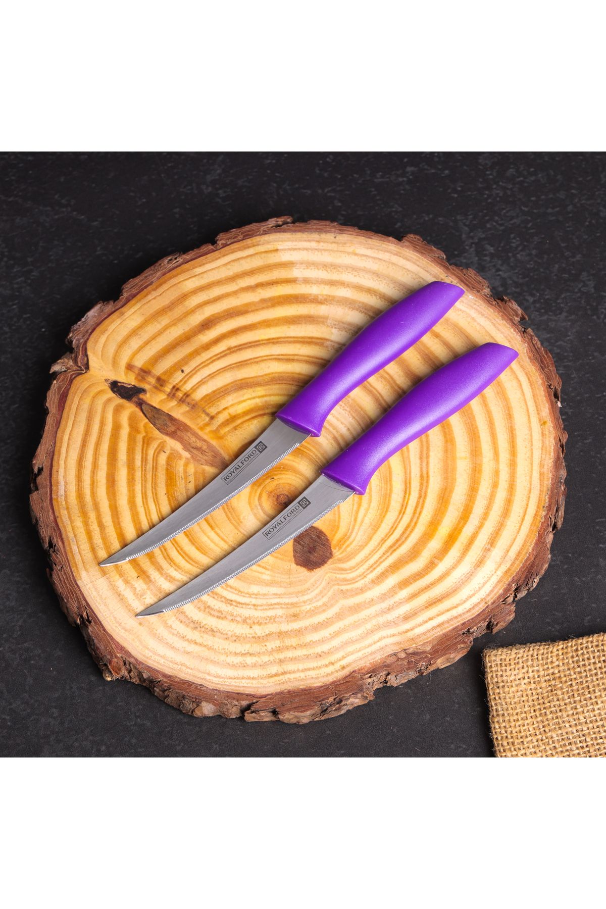 ROYALFORD-RF7848 2Pcs Fruit Knife - Stainless Steel Fruit Knife Set Razor Sharp Blades 4