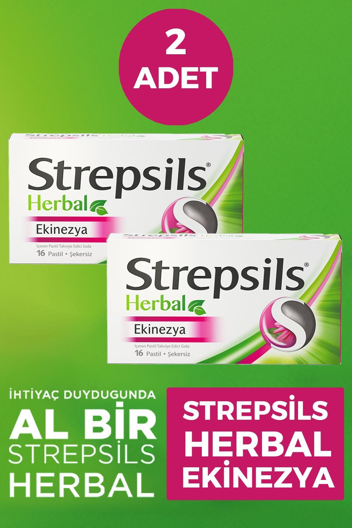 STREPSİLS Strepsils Herbal Ekinezya Aromalı 16 Pastil 2 Adet