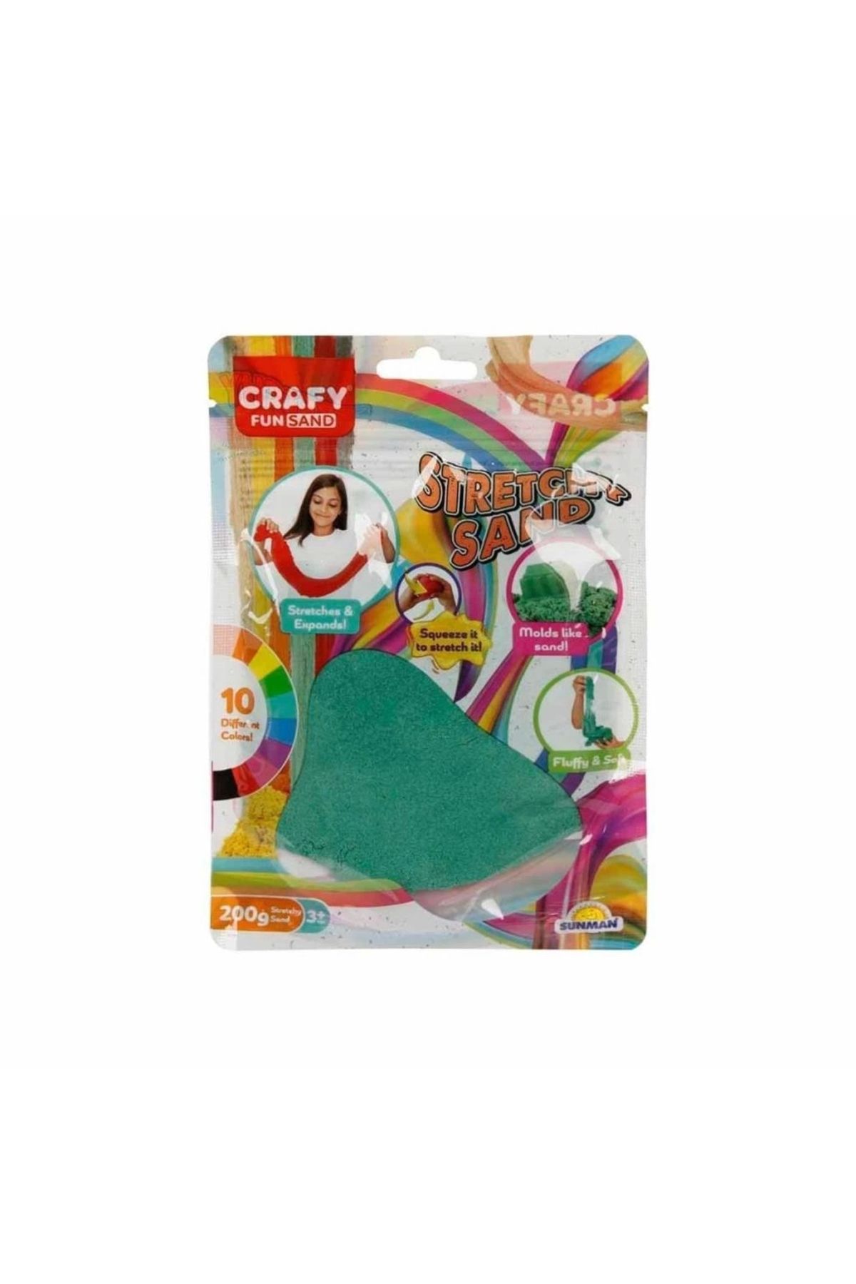 GLIMMERY Nessiworld 3608 Crafy Streç Oyun Kumu Yeşil 200 g