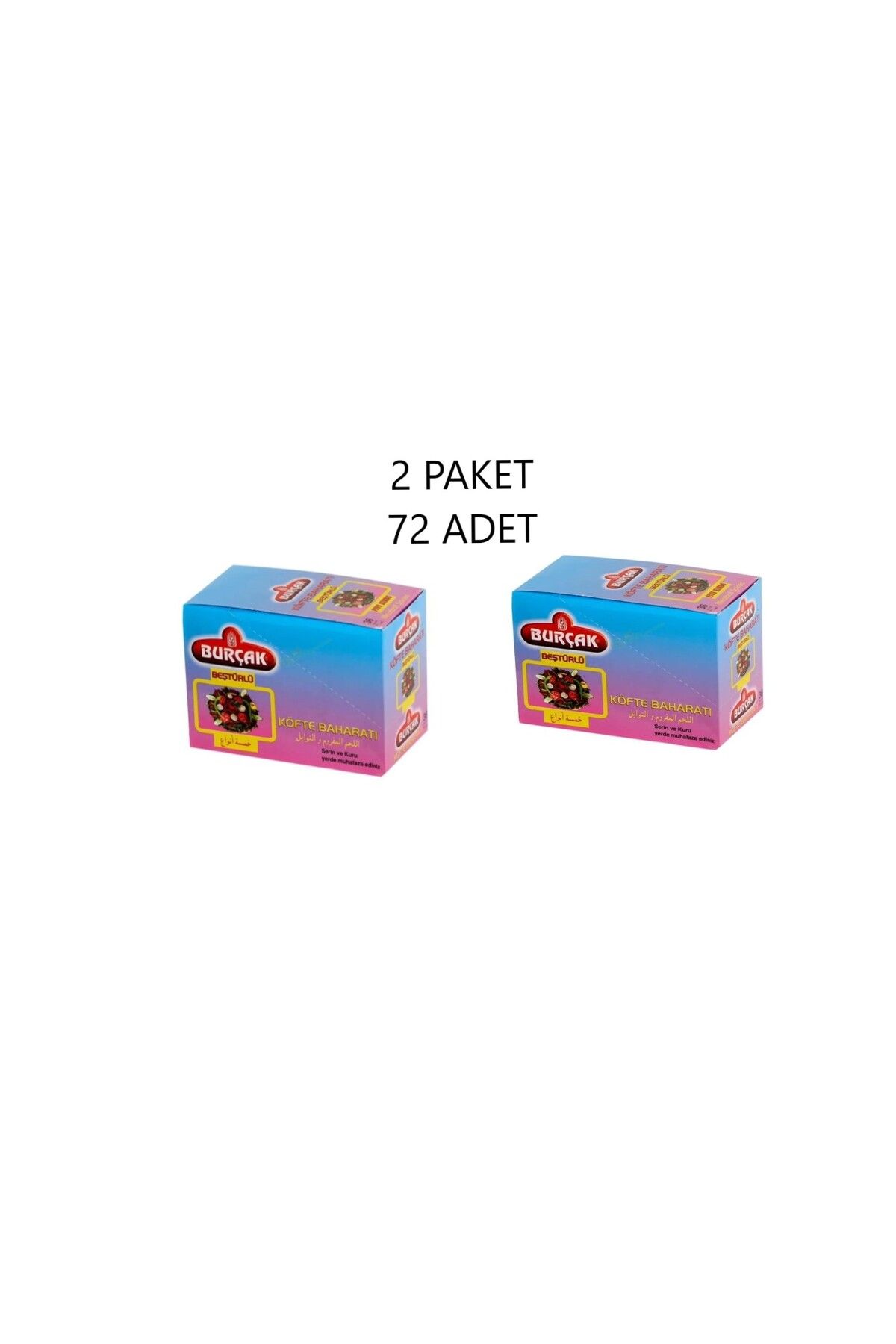 BURÇAK BEŞTÜRLÜ BAHARAT KÖFTE BAHARATI 36 AD Lİ (2 PAKET)