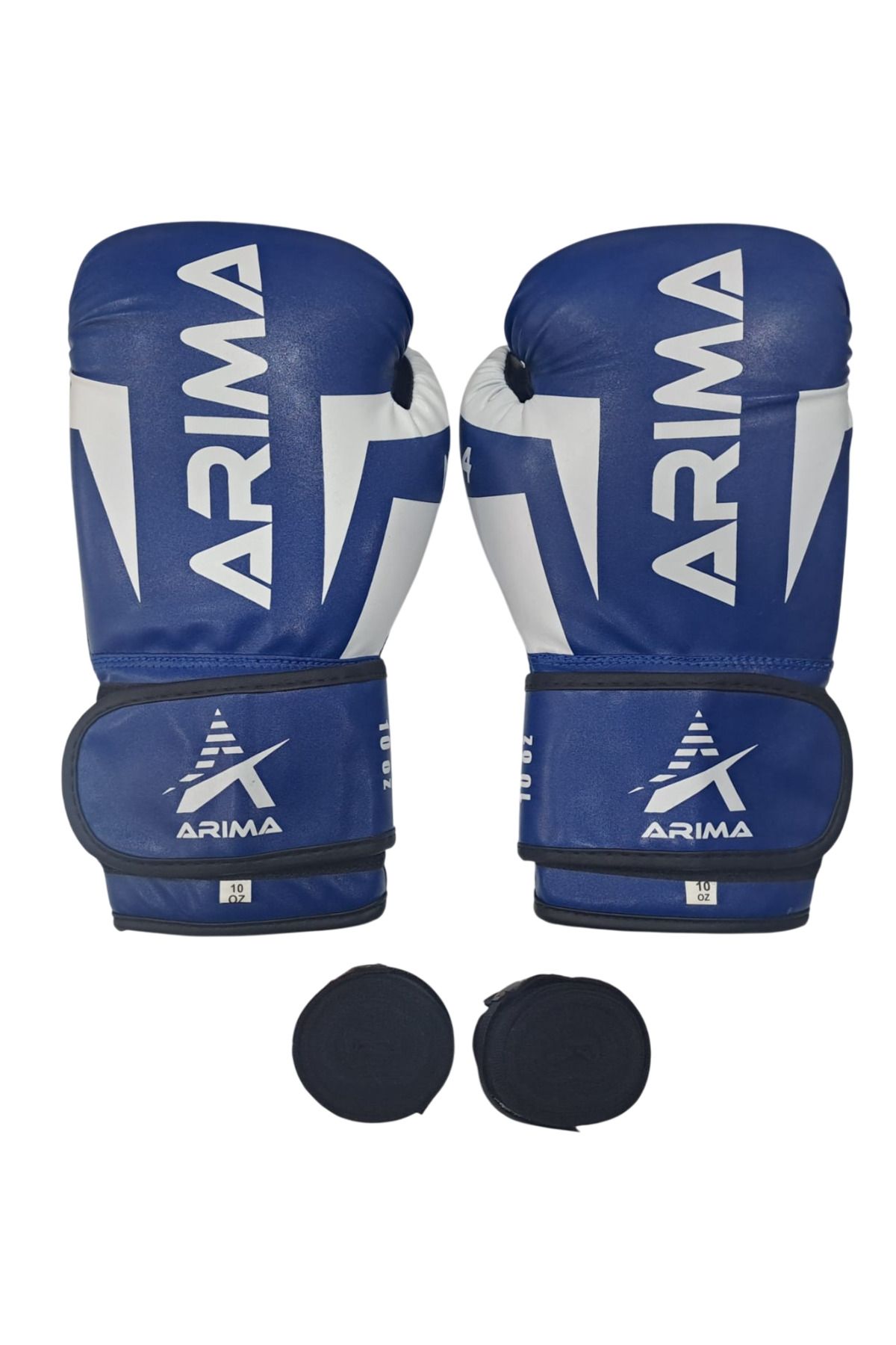 ARIMA Arıma Nova-4 Boks Kickboks Muaythai Eldiveni  Mavi + Bandaj Set