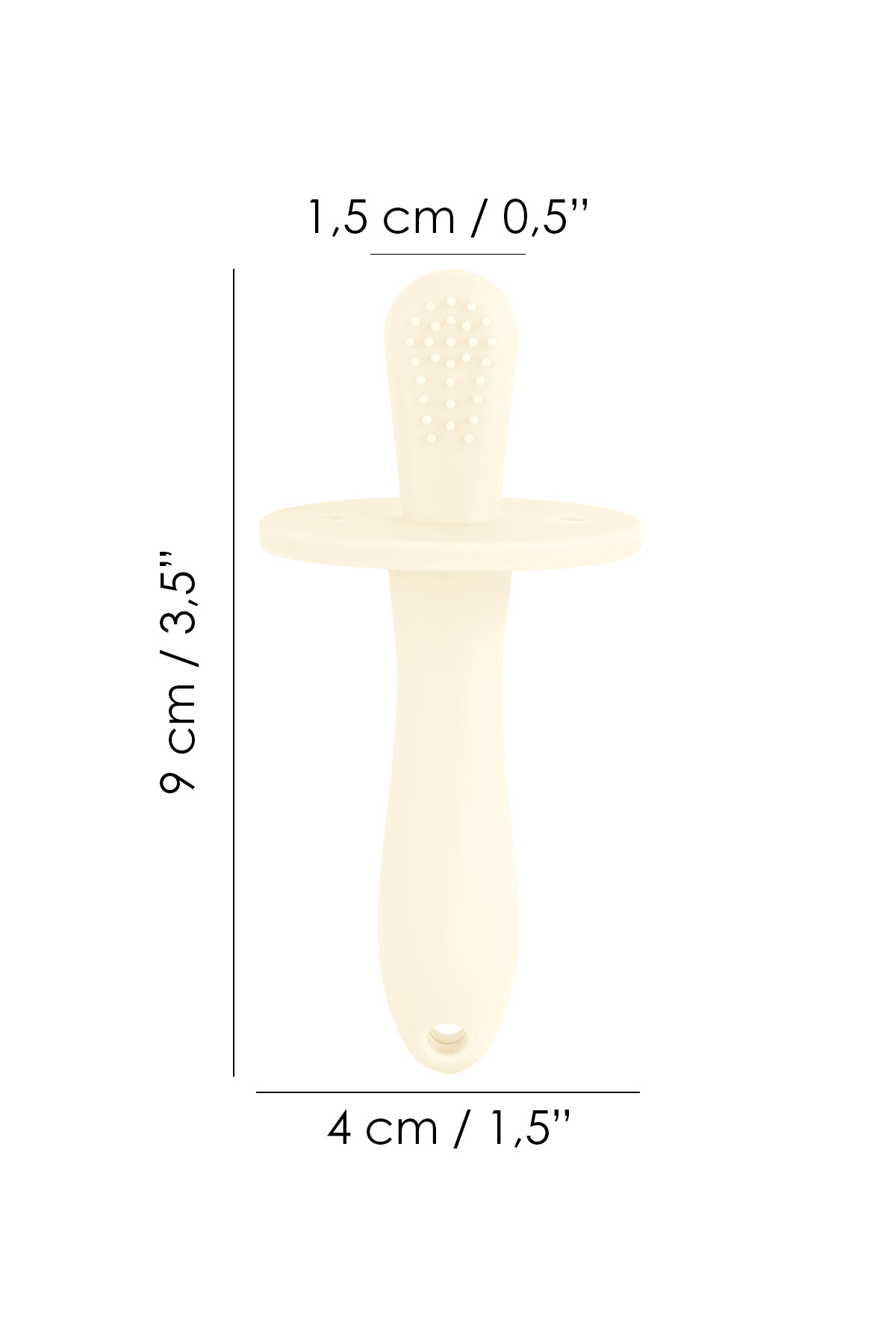 Meleni Baby Bebek Silikon Diş Kaşıyıcı Emzik - Bebek Diş Kaşıma Emziği Silikon Dişlik Bej fotoğrafı 5 (önizleme)