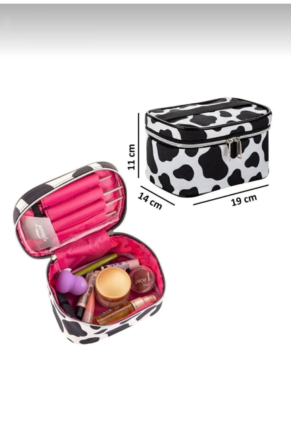 adrbags-Multifunctional Cosmetic Bag for Travel and Makeup - Set of 2 Dalmatian Pattern 2