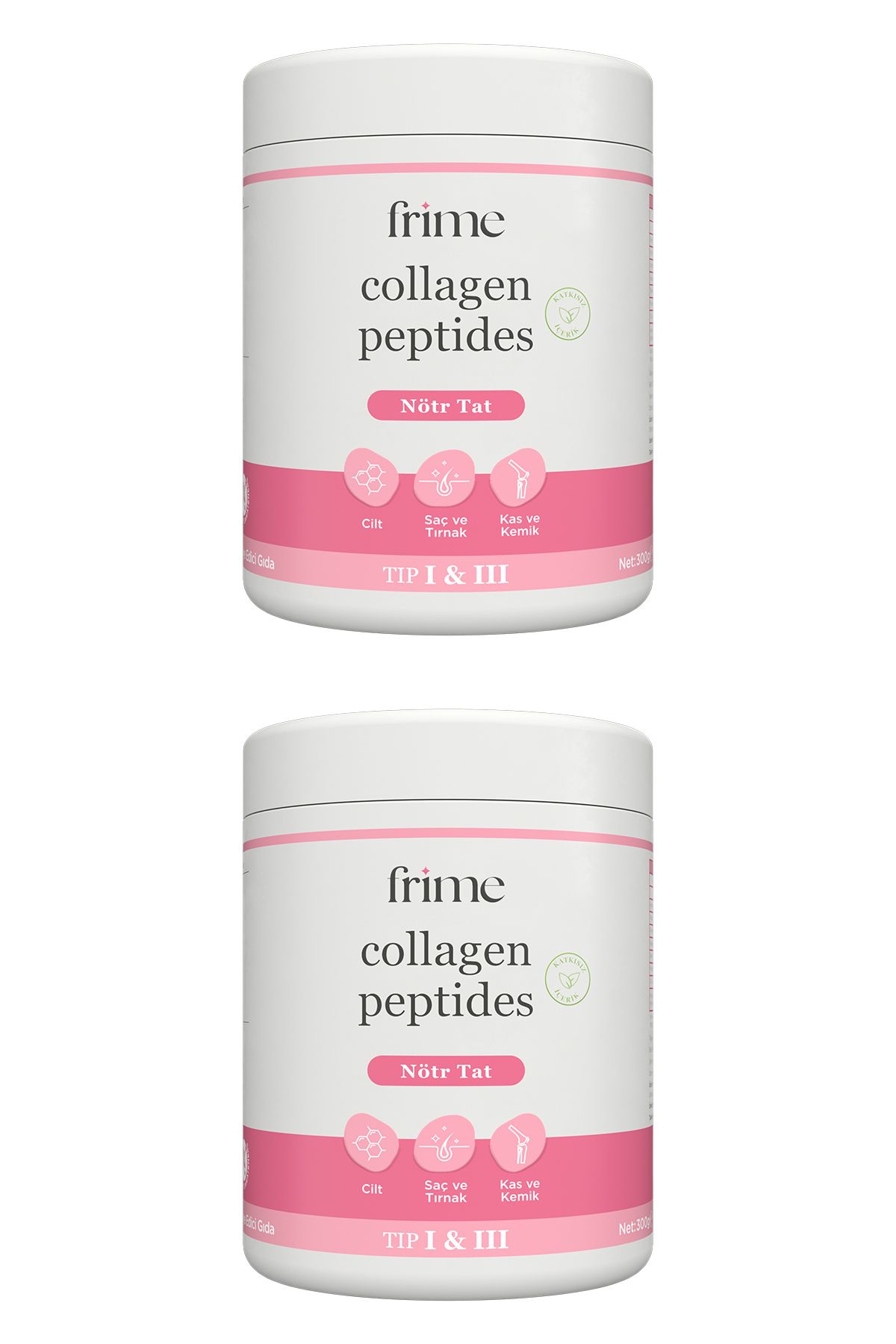 Frime Collagen Peptides – Onarıcı Destek – Katkısız İçerik – Nötr Tat – 300 Gr X 2 Adet