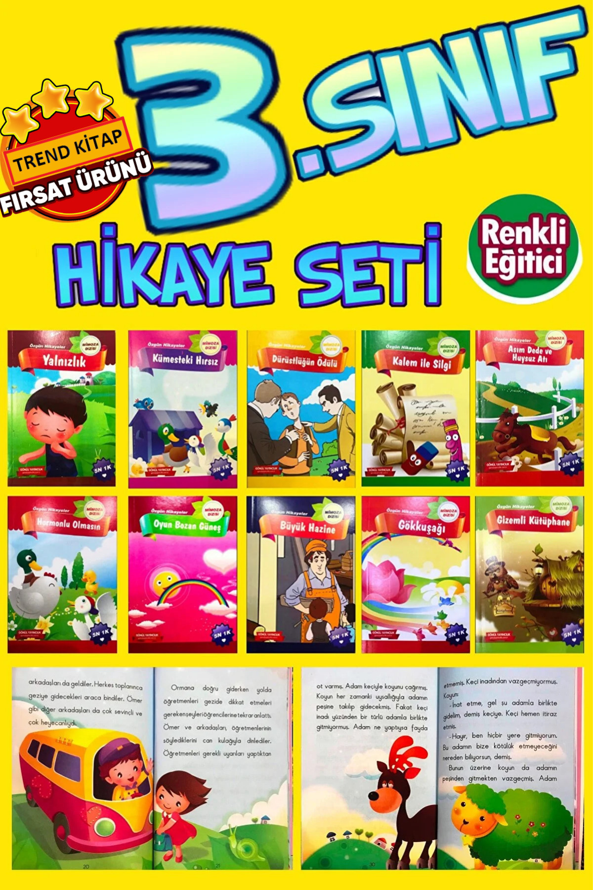 GÖNÜL YAYINCILIK 3.sınıflar Için Çocuklara Okumayı Sevdiren 10'lu Süper Hikayeler fotoğrafı 4 (önizleme)