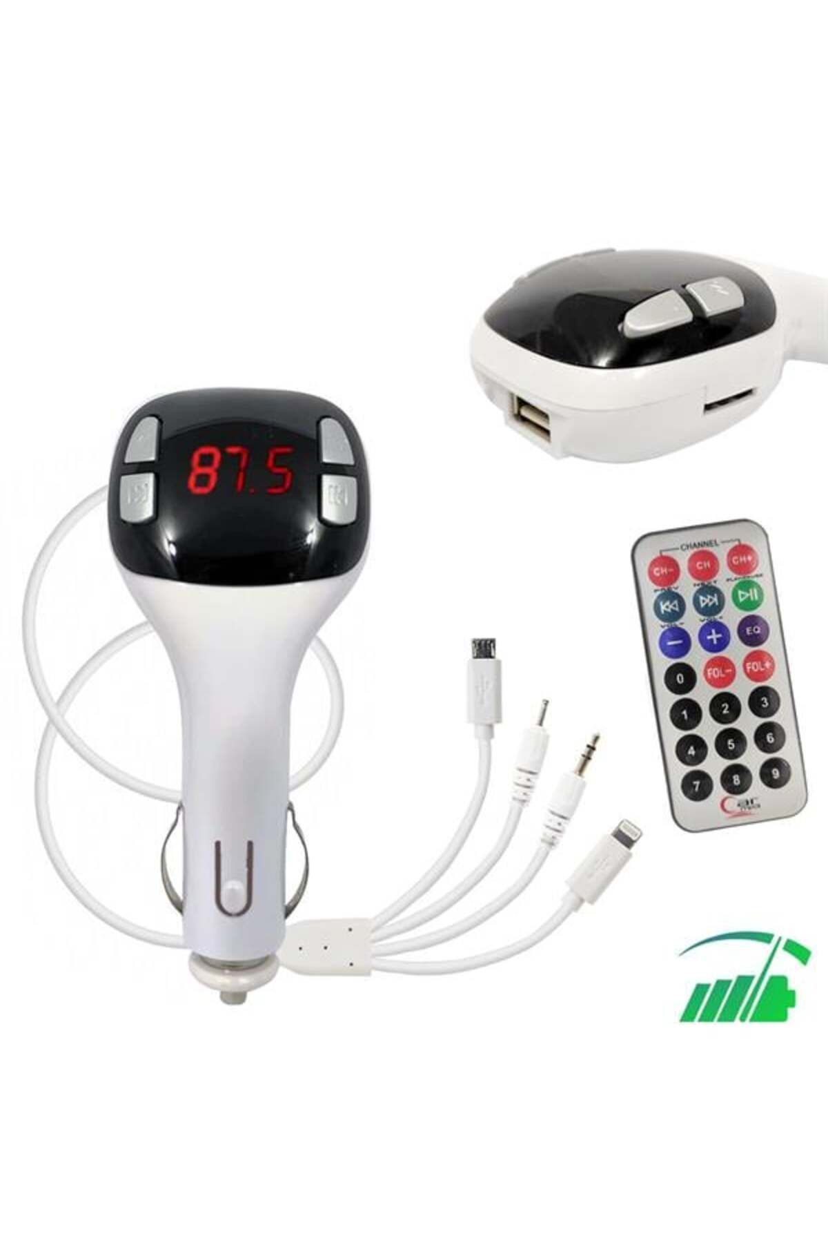 ShopZum Rdl-333 Fm Transmitter Usb Sd Çoklu Şarj Dijital Ekran