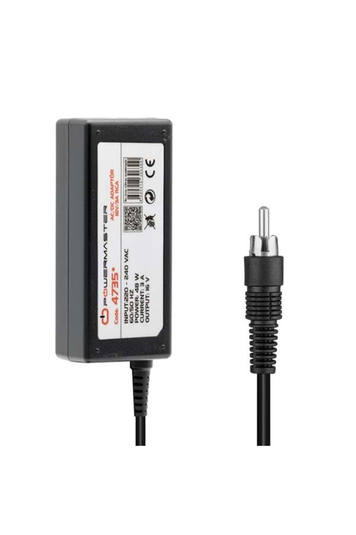 NZM TİCARET Power Pm-4735* 16 Volt - 3 Amper Tos Fişli Rca Santral Adaptörü