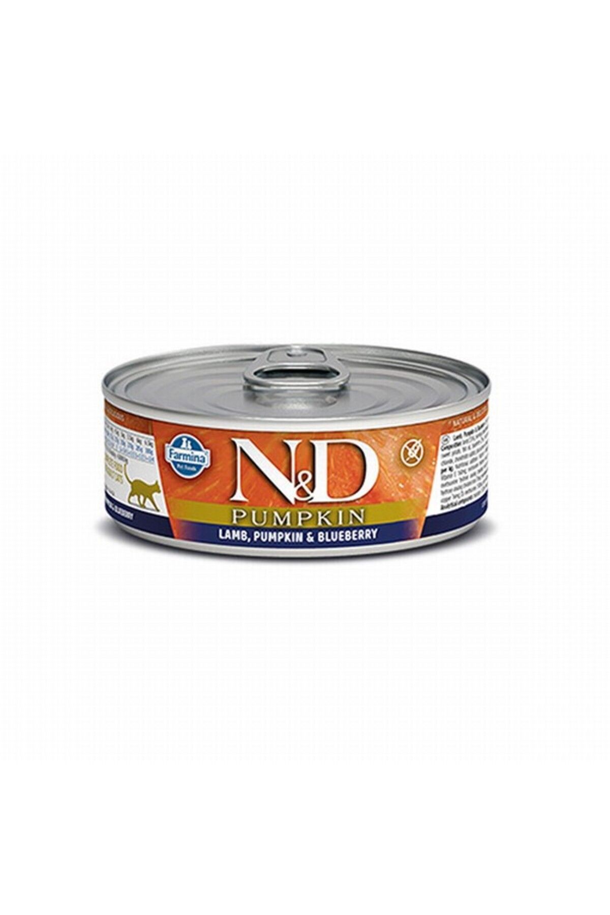 N&D Pumpkin Balkabaklı Kuzulu Yaban Mersinli Tahılsız Yetişkin Kedi Konservesi 80 gr