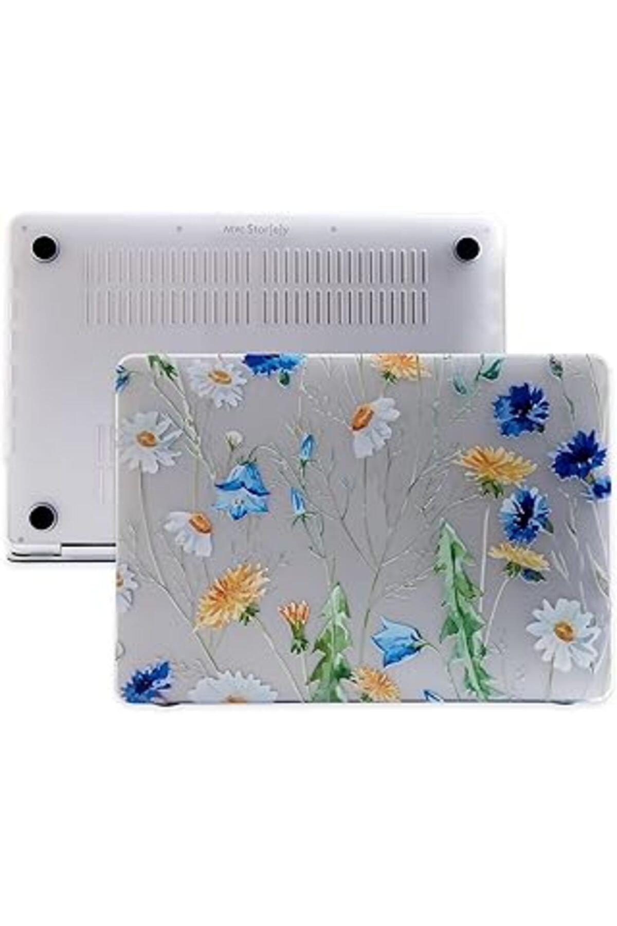 ShopZum Mcstorey Macbook Air 13Inç M1 Kılıf Flower01Nl (Touchid'Li M1 Air) A2337 A2179 A1932 Ile Uyumlu Sarı